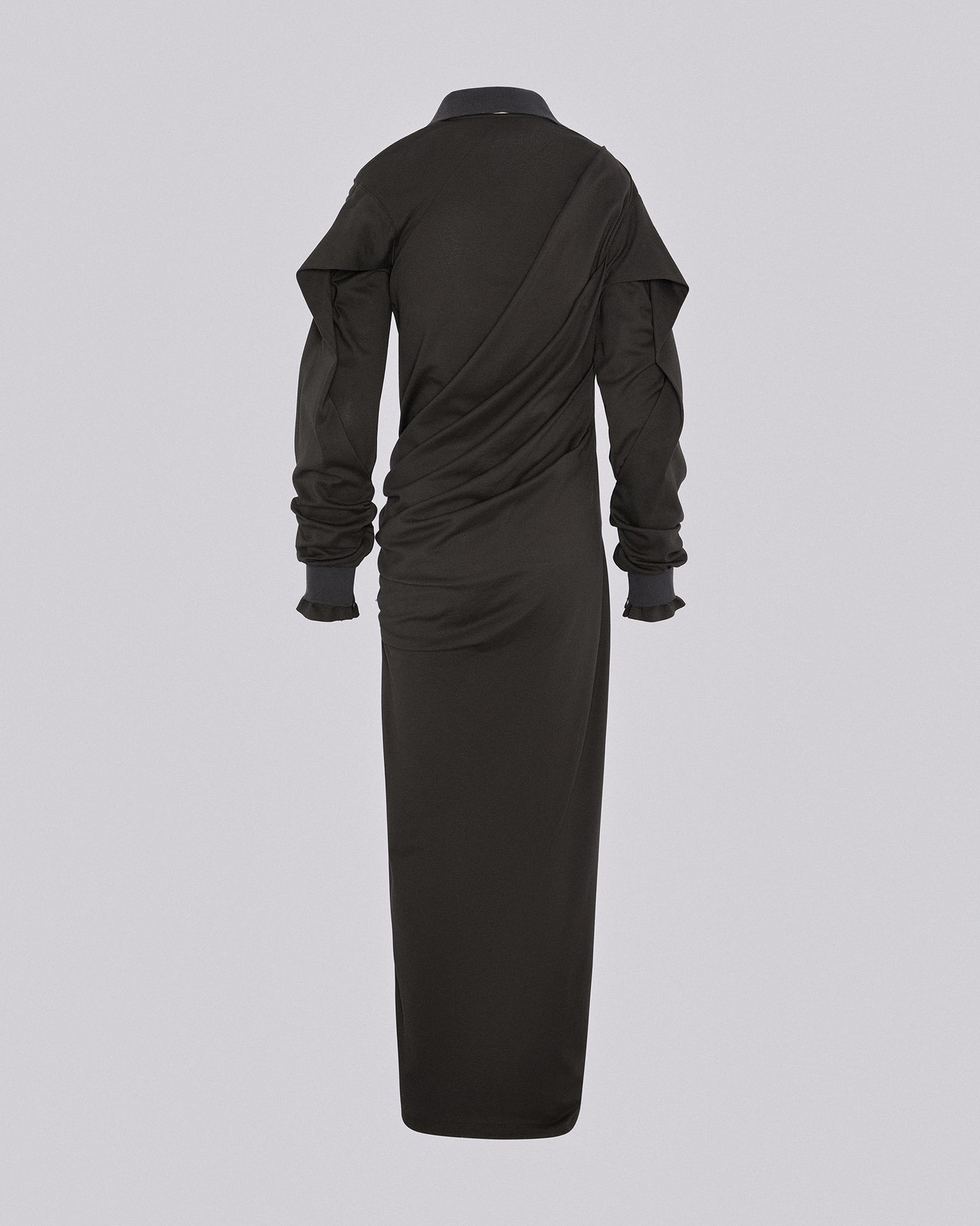 TWISTED POLO DRESS MUD