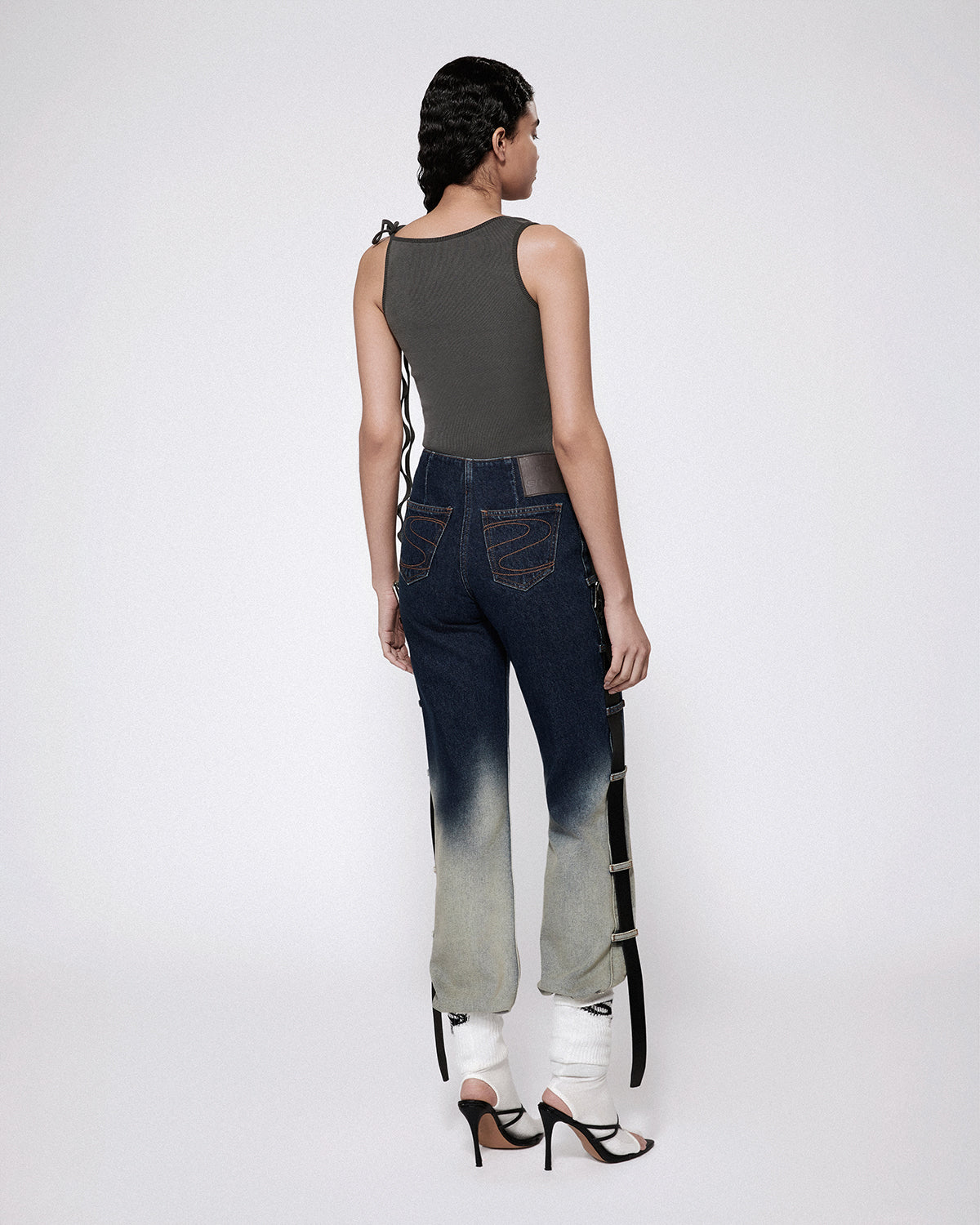 SRVC - WAHSED BLACK RIB TANK