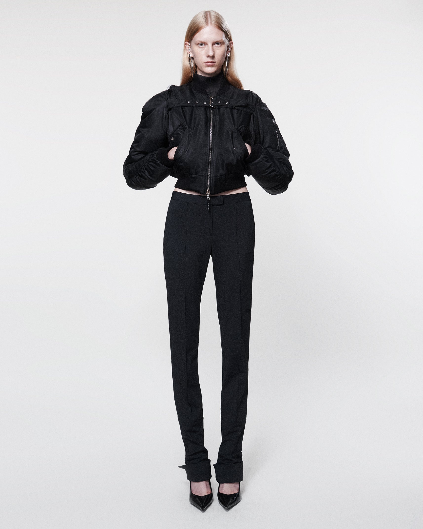 BALR.ZIPPED DOWN BOMBER JACKET BLACKボーラー BALR.ZIPPED DOWN BOMBER JACKET BLACKボーラー faux-leather