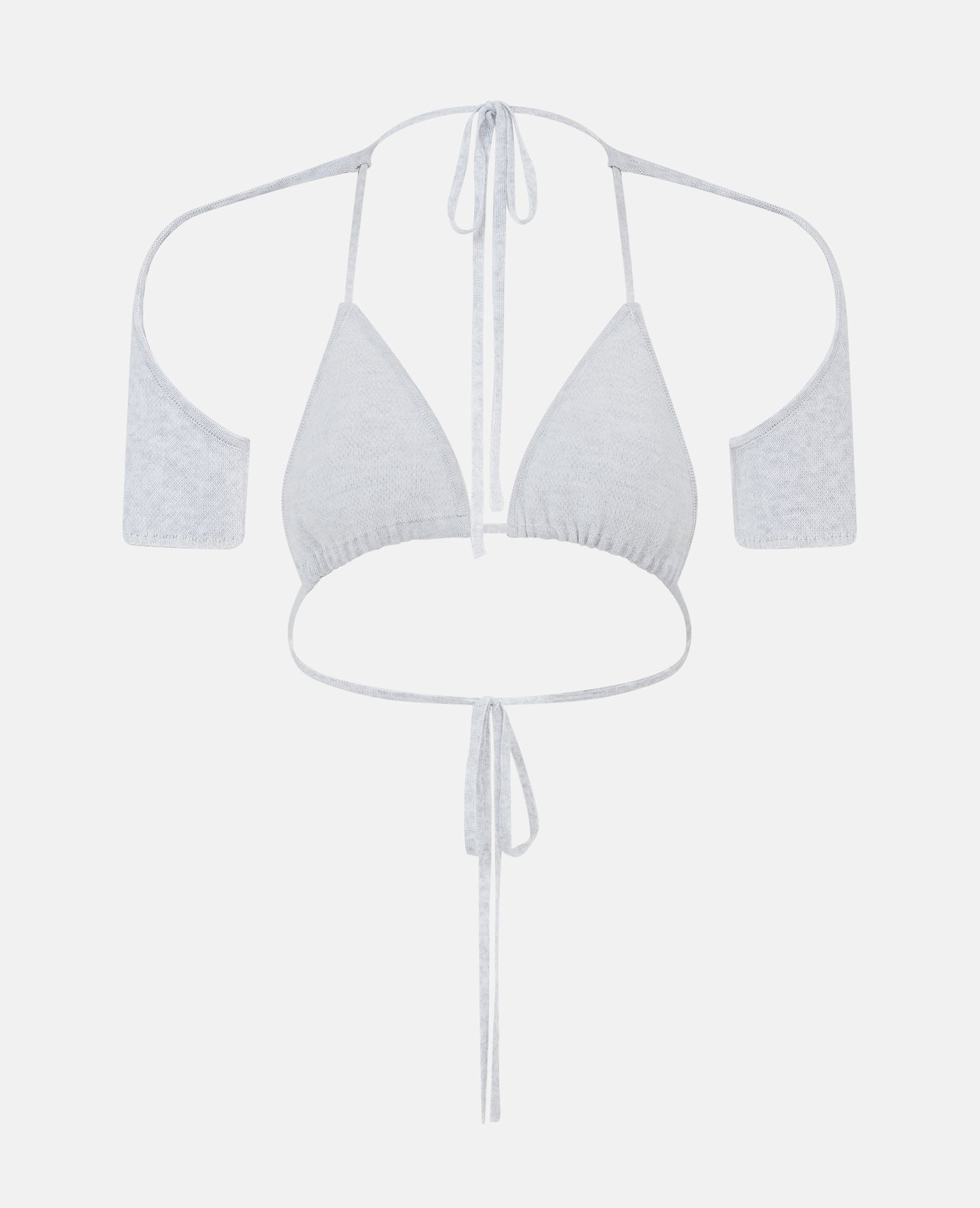 KNIT BIKINI TOP GREY