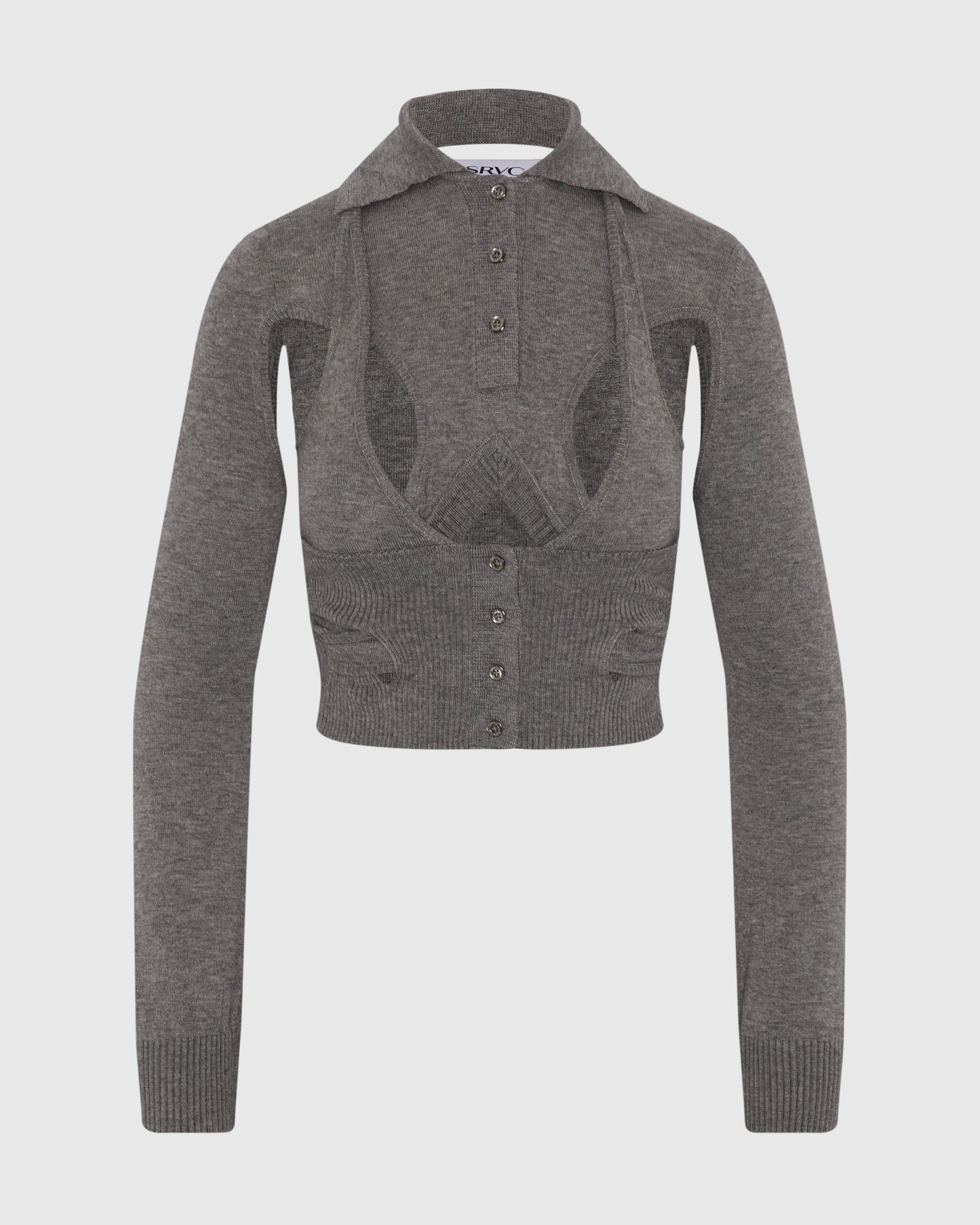 ARMOUR KNIT POLO GREY