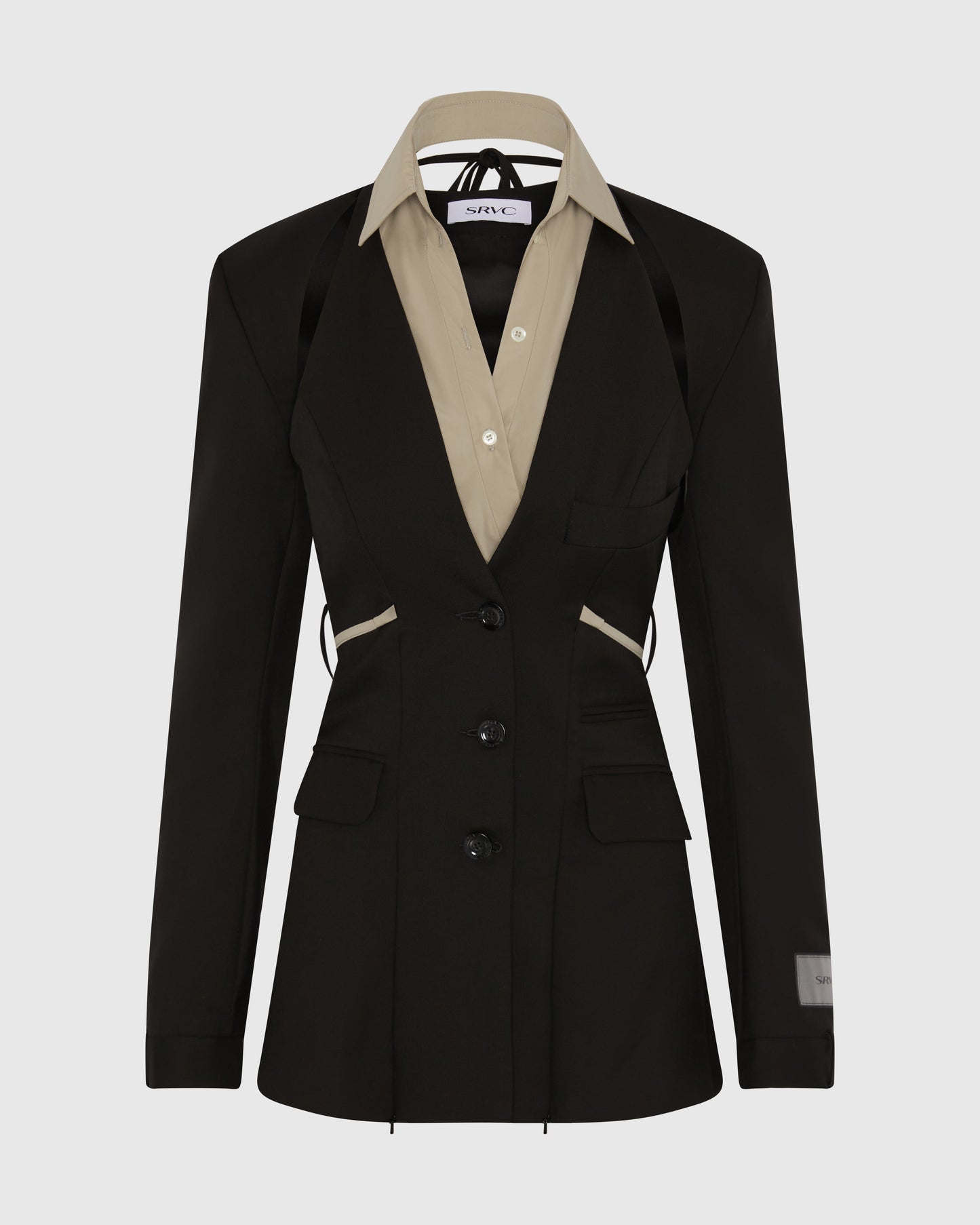 SERPENTINE TAILORED JACKET BLACK