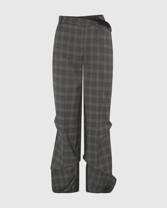 FRAGMENT TAILORED TROUSERS CHARCOAL CHECK