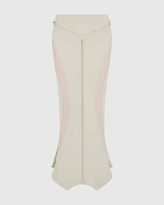 INVERSE TRACK SKIRT BEIGE