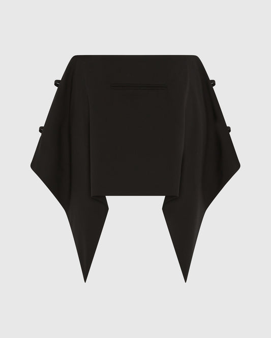 SERPENTINE TAILORED SKIRT BLACK