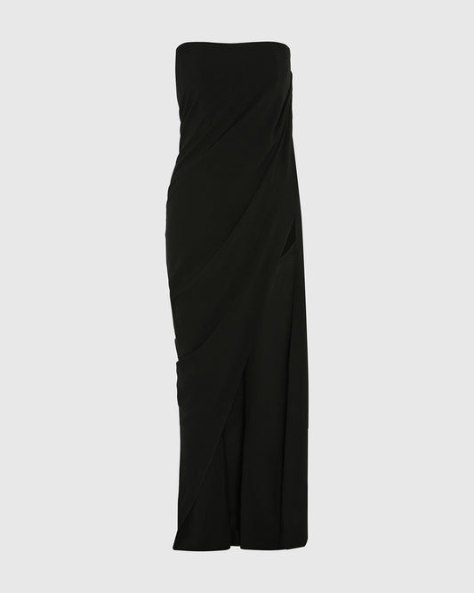 DRAPED JUMPSUIT BLACK