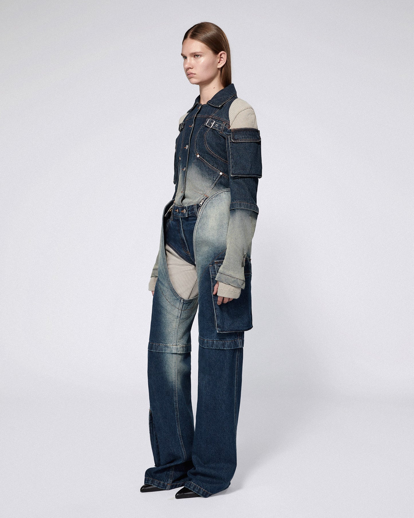 MECHA CARGO JACKET WASHED BLUE