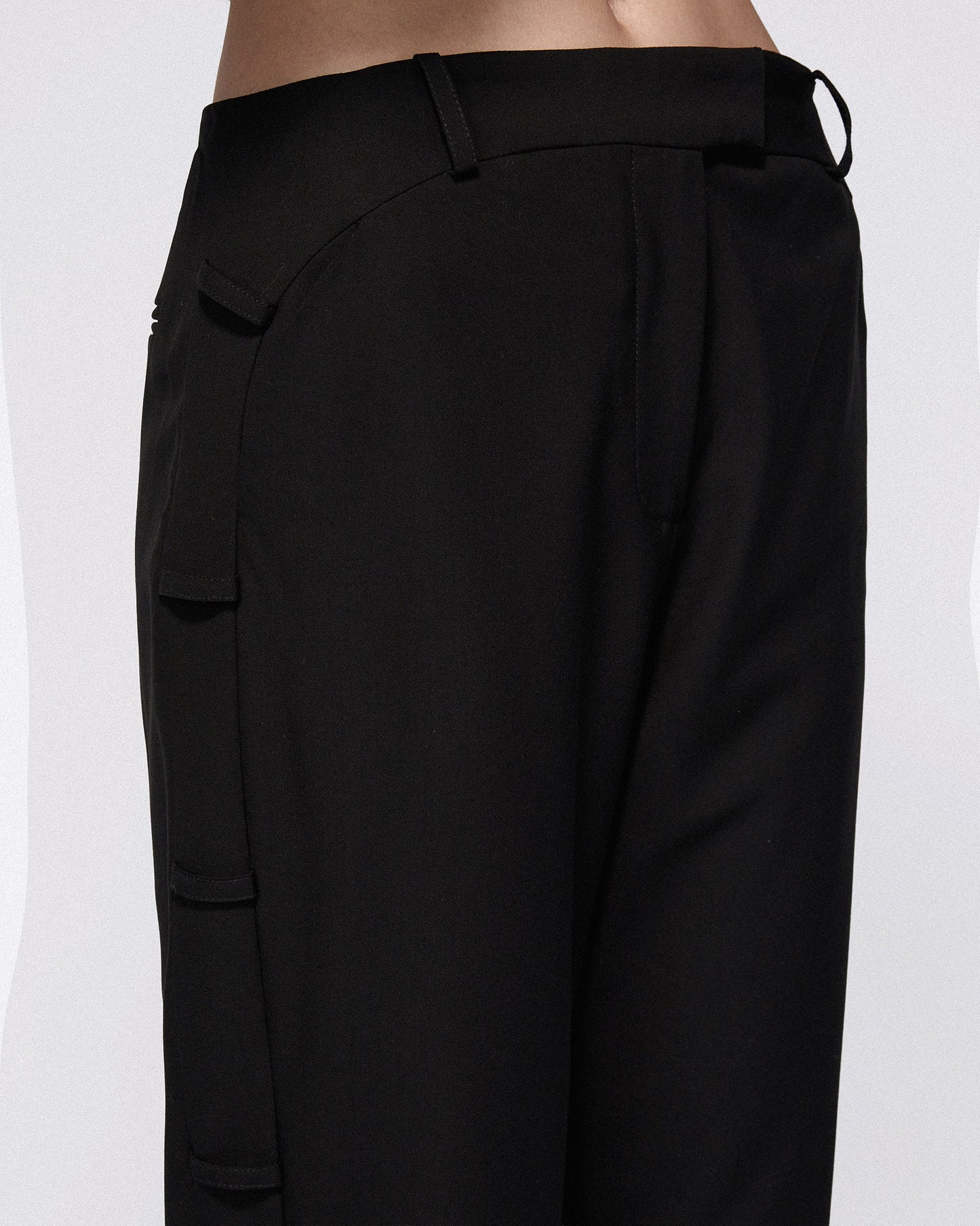 SERPENTINE TAILORED TROUSERS BLACK