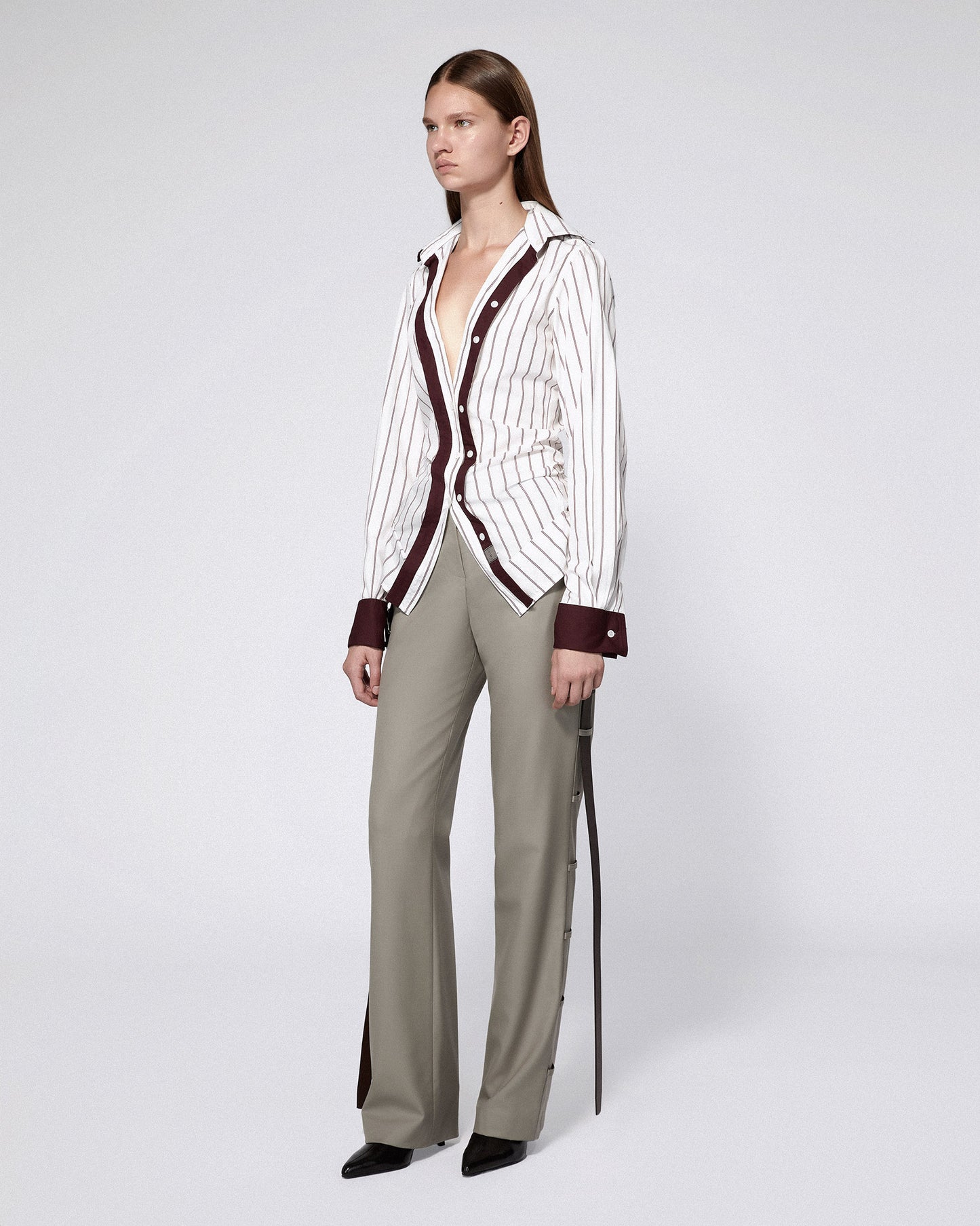 SERPENTINE TAILORED TROUSERS BURNT SAIGE