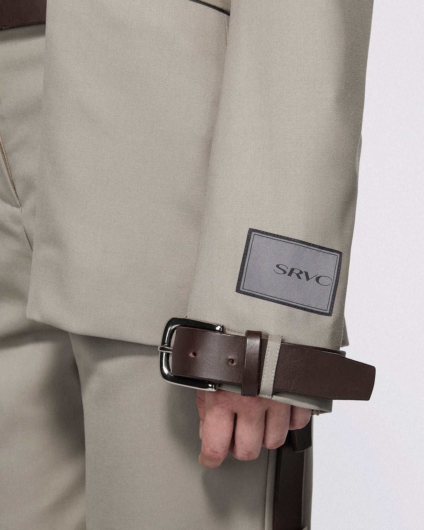 SERPENTINE TAILORED JACKET BURNT SAGE