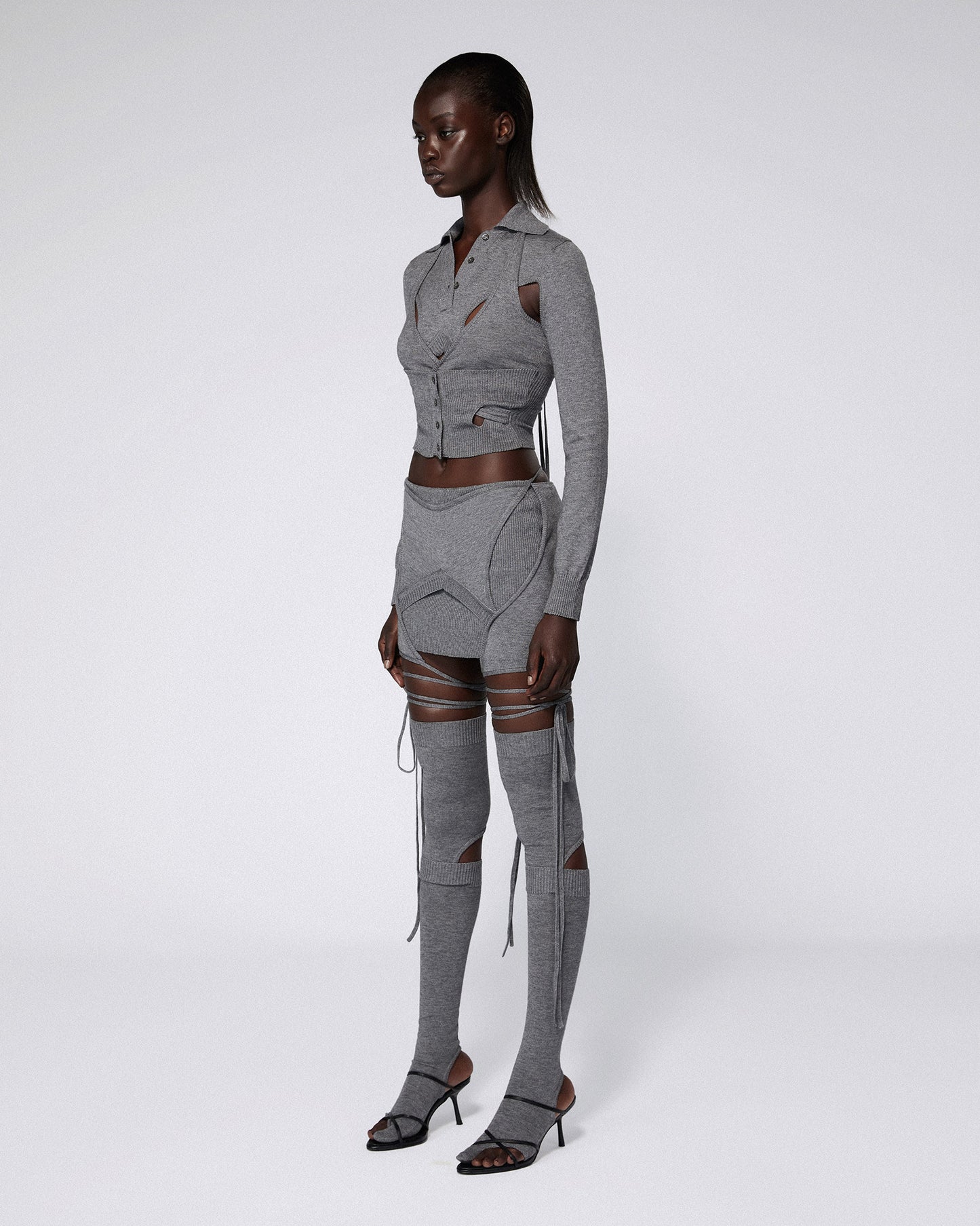 ARMOUR TABI STOCKINGS GREY