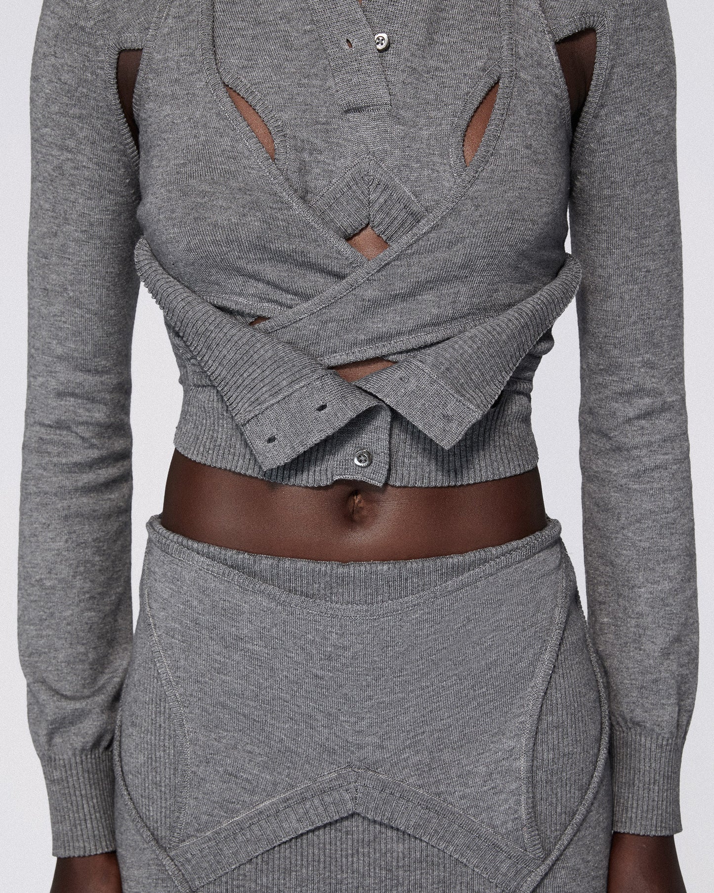 ARMOUR KNIT POLO GREY
