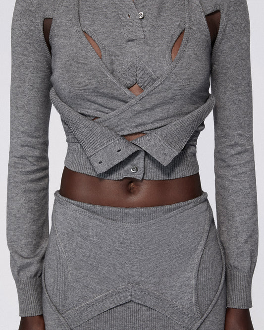ARMOUR KNIT POLO GREY