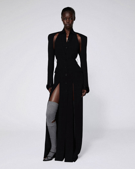 SERPENTINE COAT BLACK