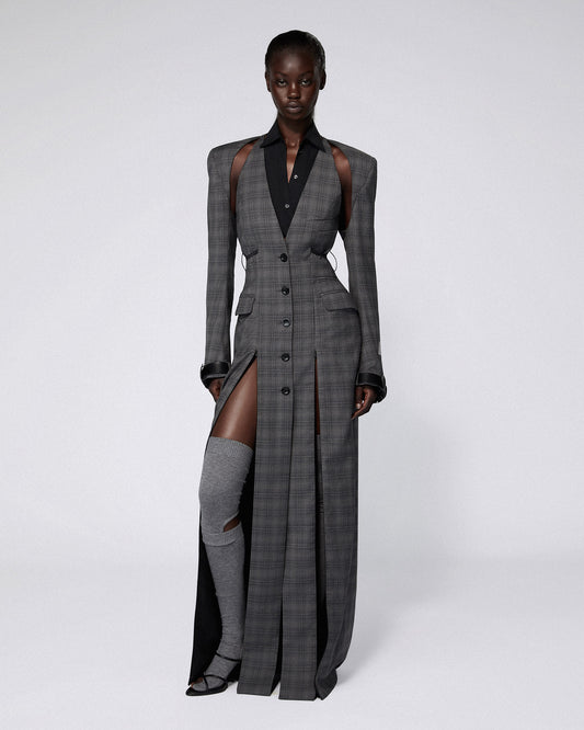 SERPENTINE COAT CHARCOAL