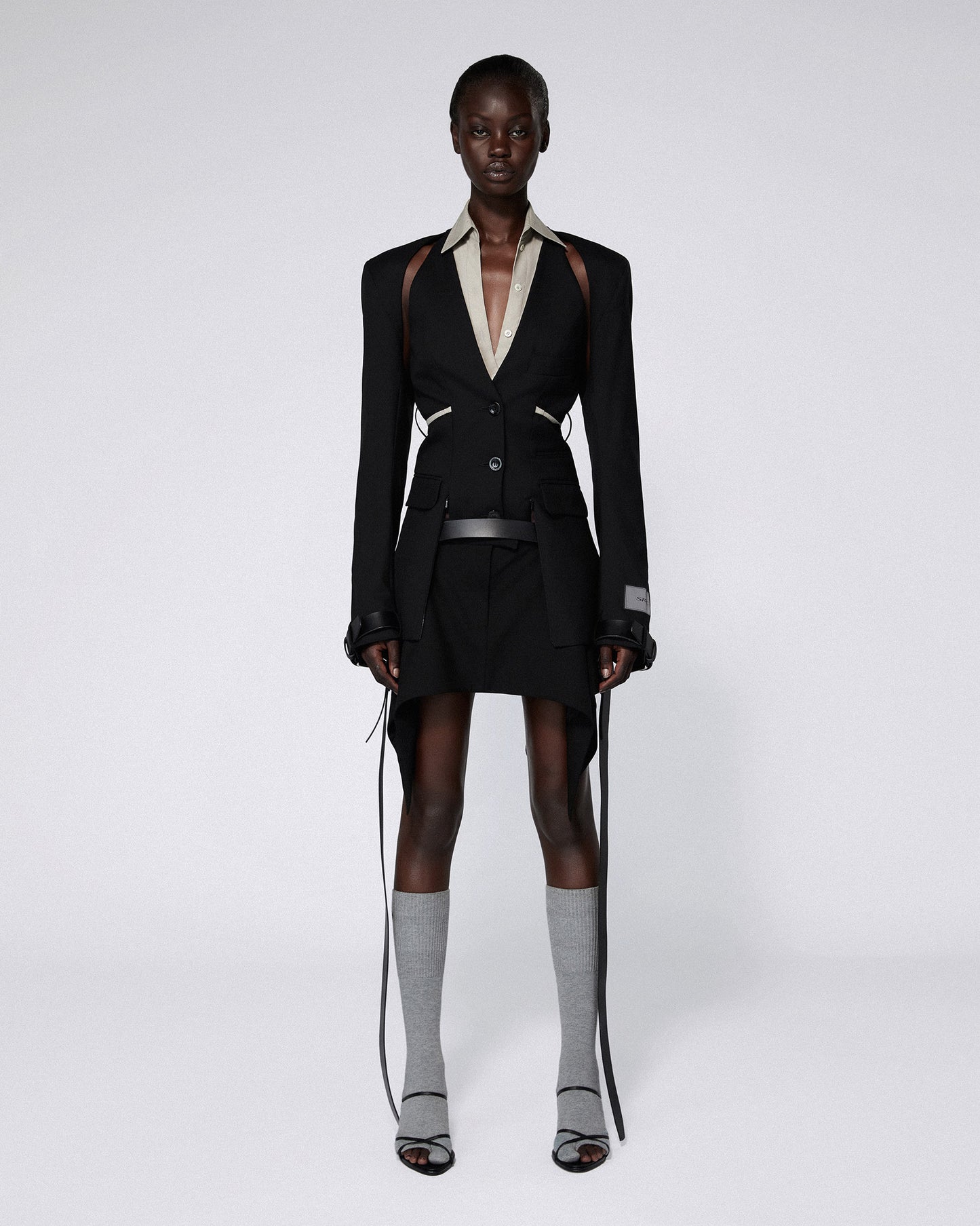 SERPENTINE TAILORED JACKET BLACK
