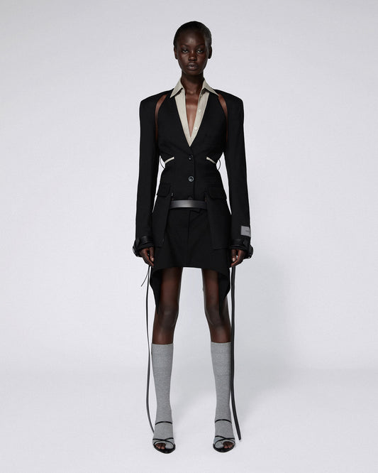 SERPENTINE TAILORED JACKET BLACK