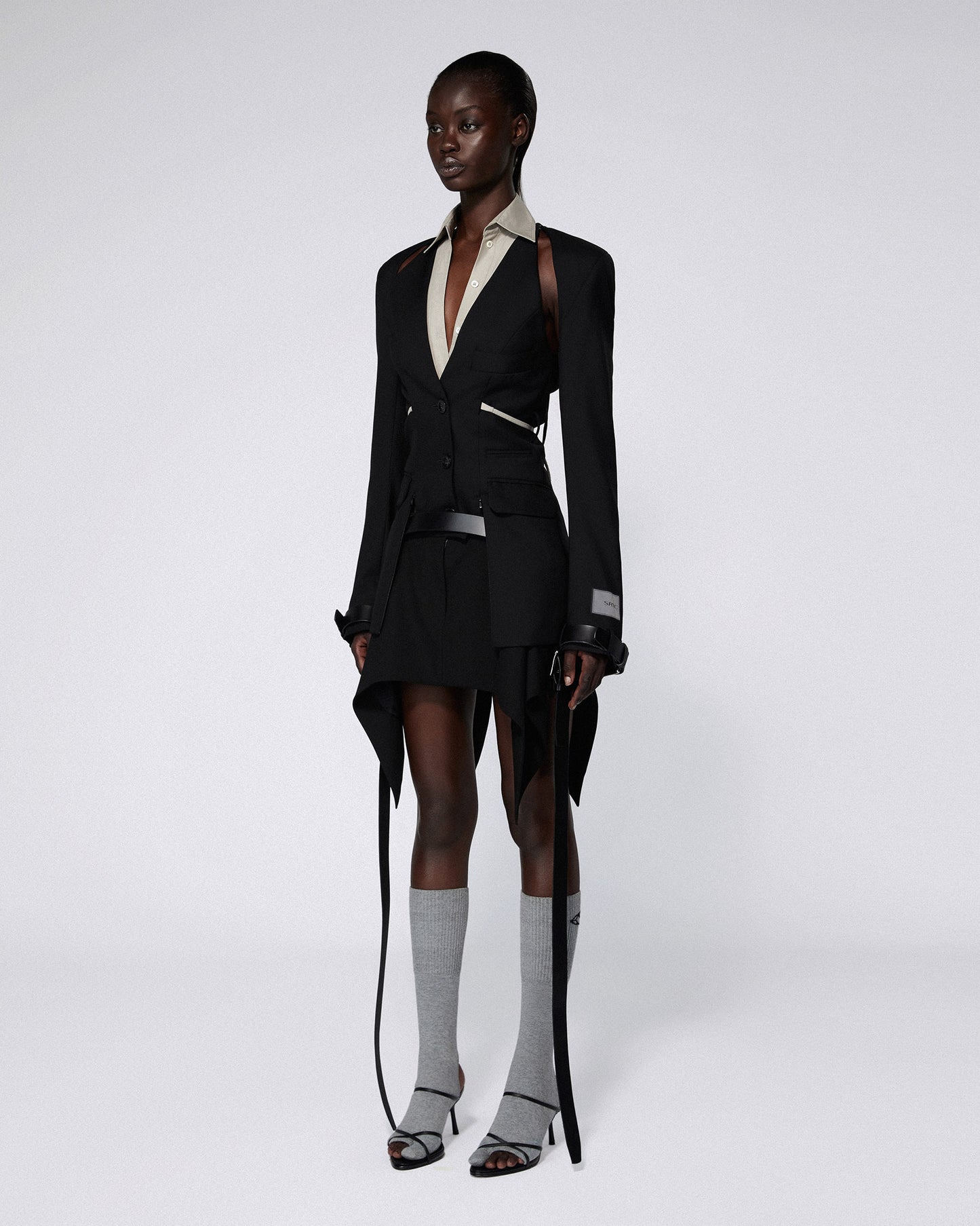 SERPENTINE TAILORED JACKET BLACK