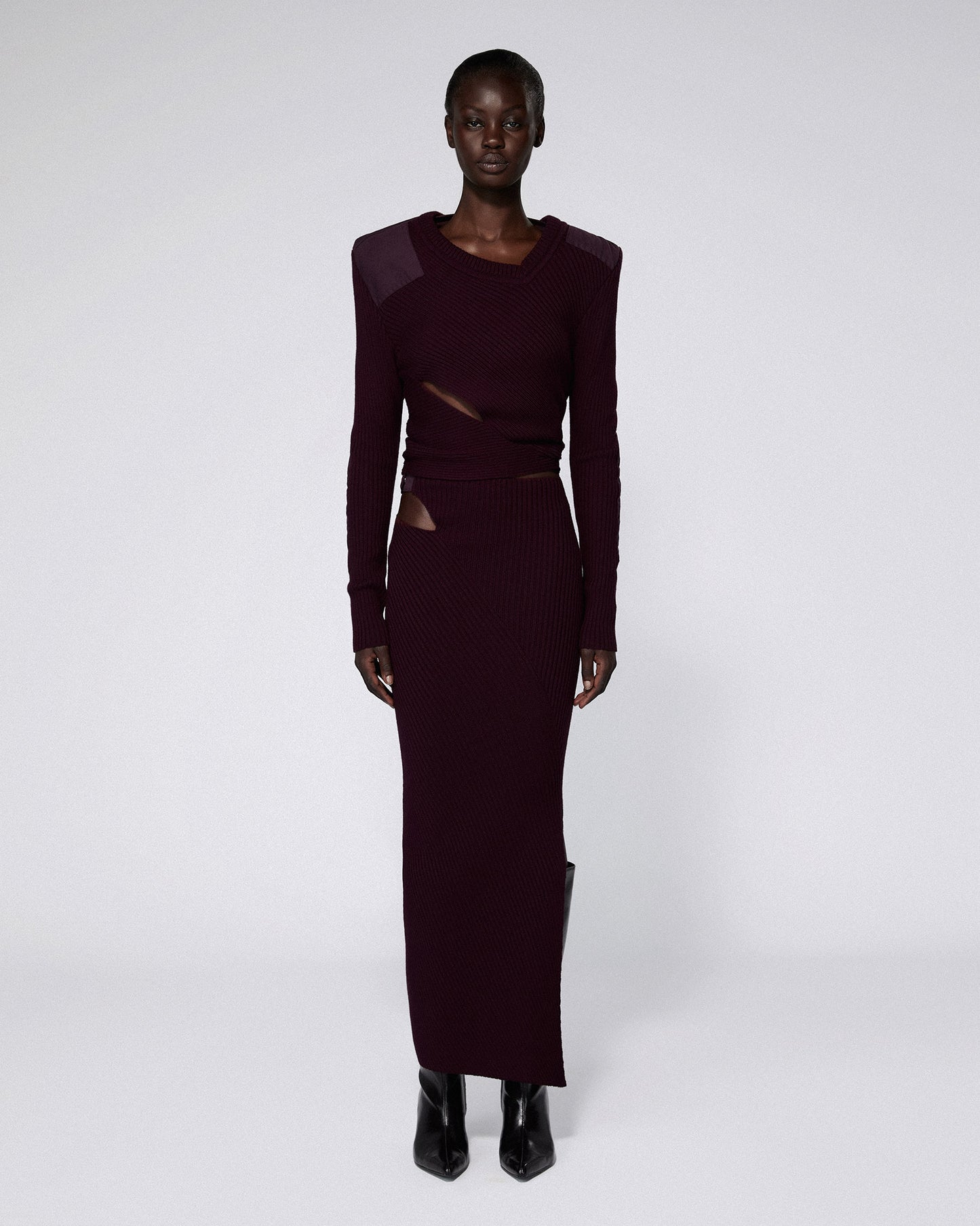 MARSHAL KNIT SKIRT BORDEAUX