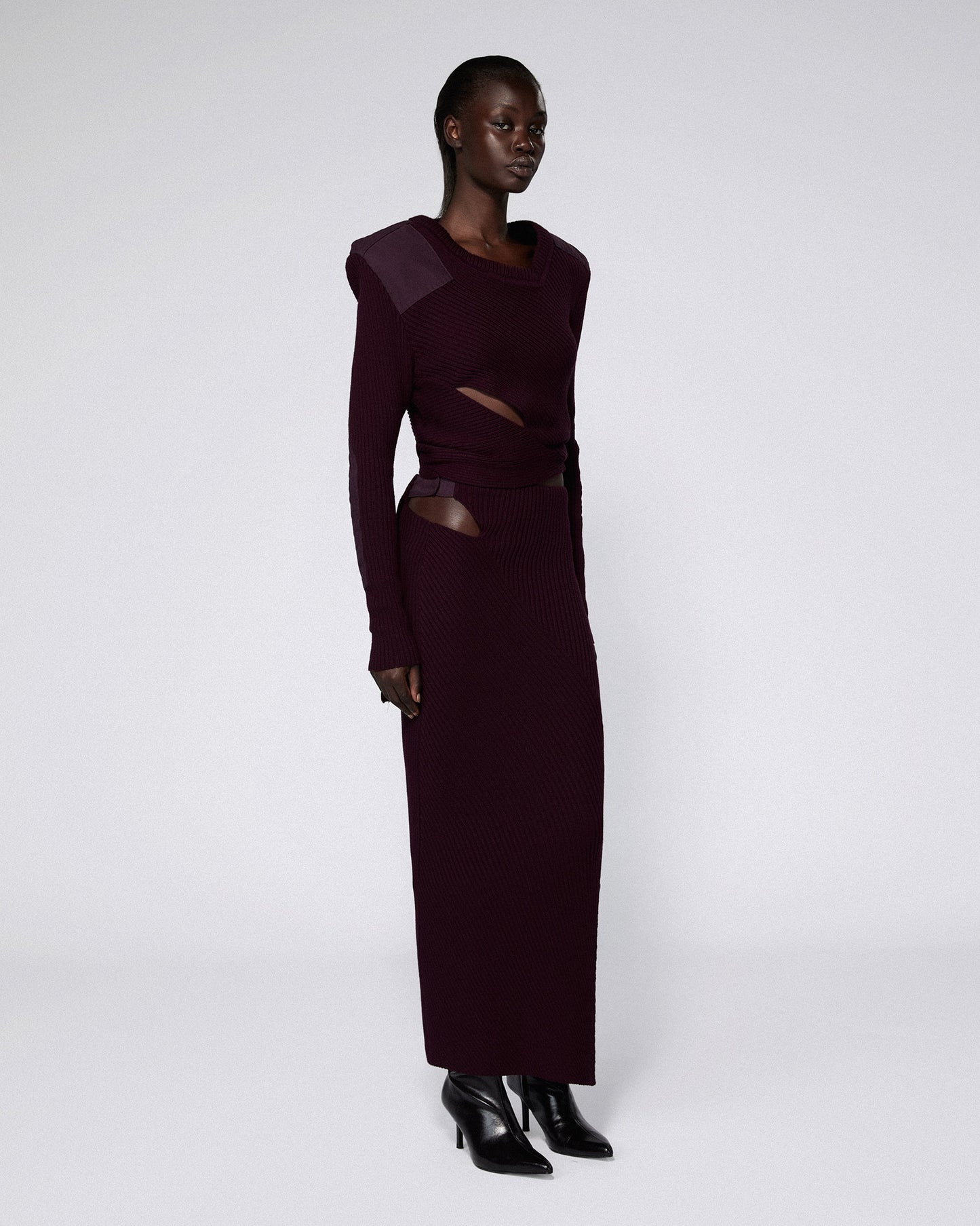 MARSHAL KNIT SKIRT BORDEAUX