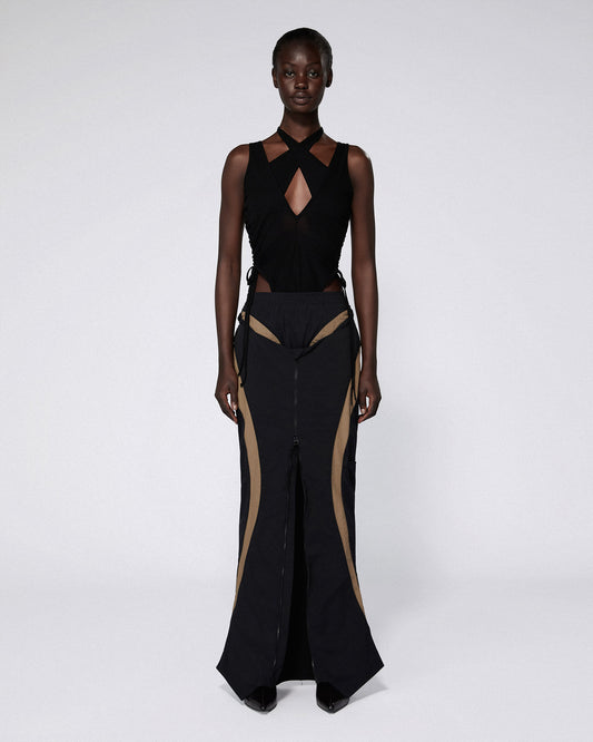 INVERSE TRACK SKIRT BLACK