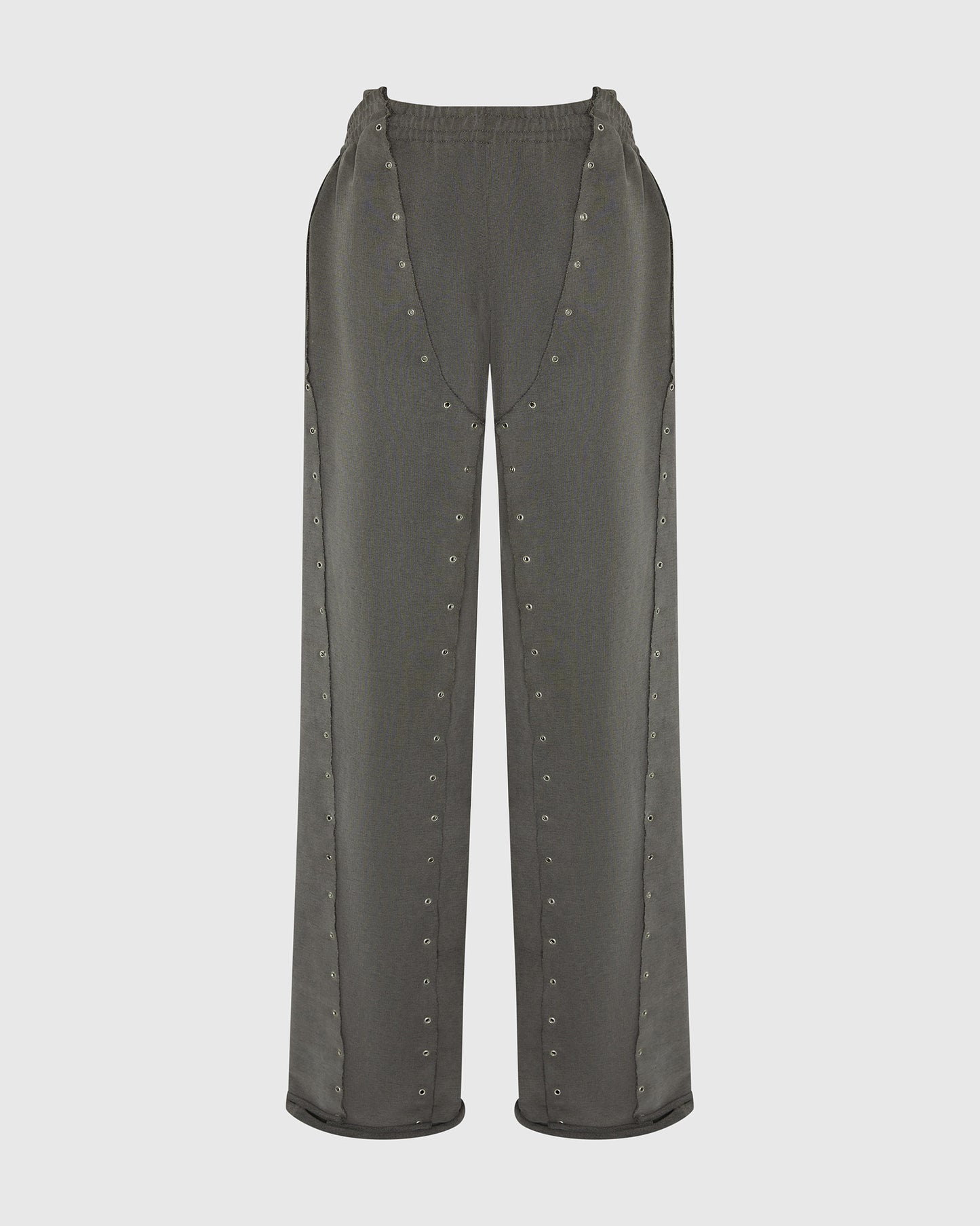 EYELET SWEAT PANTS BLACK
