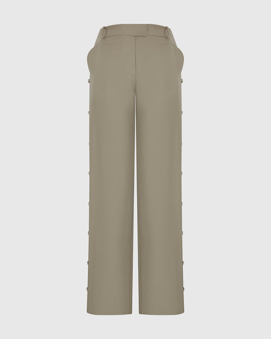 SERPENTINE TAILORED TROUSERS BURNT SAIGE
