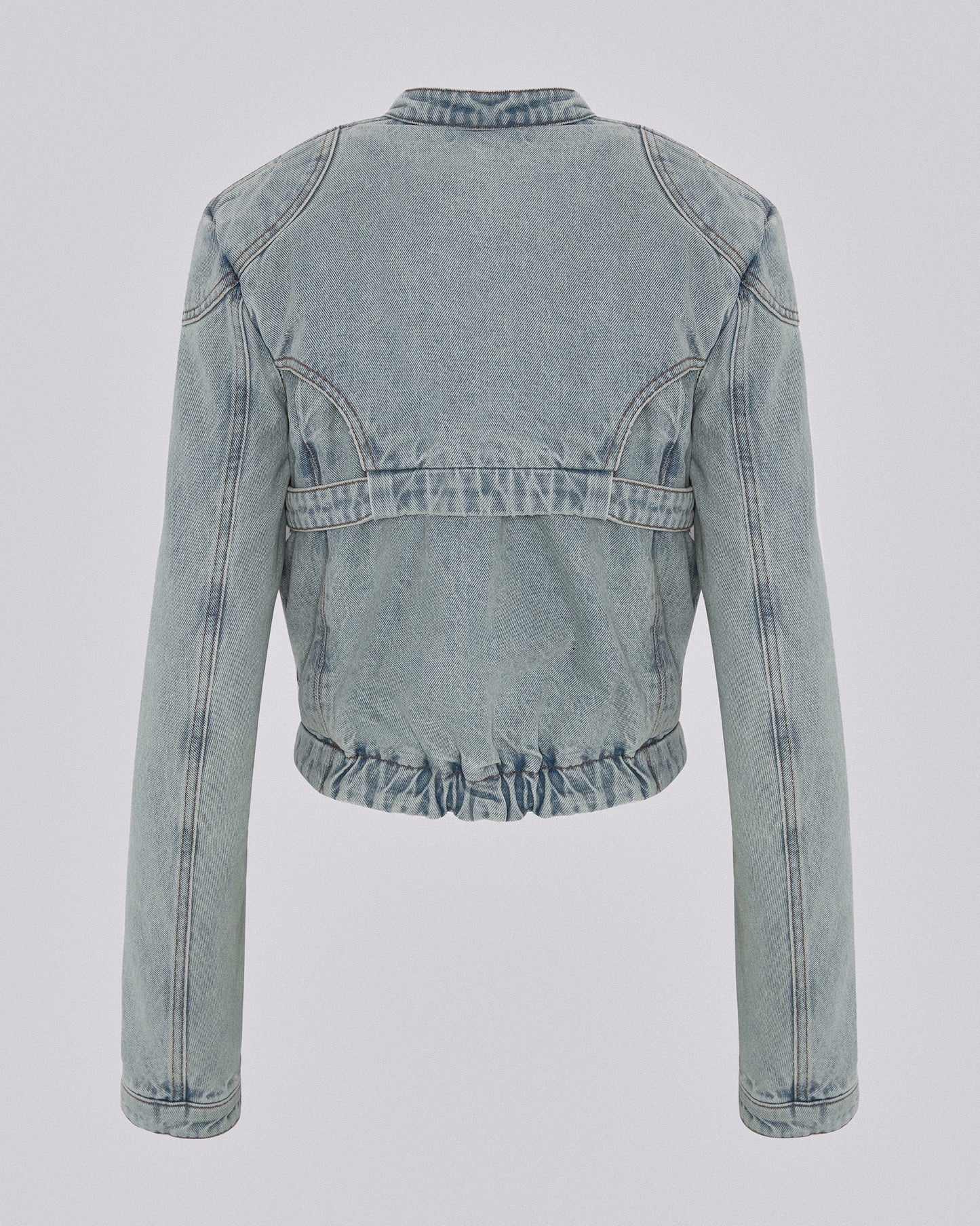 MOTO JACKET DENIM PALE BLUE