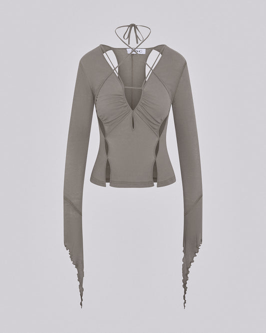 STILETTO RIB TOP TAUPE