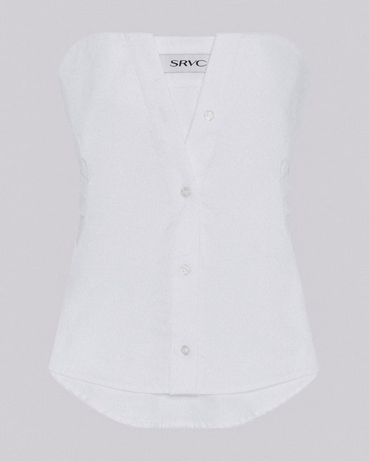 ORIGAMI SHIRT CORSET WHITE