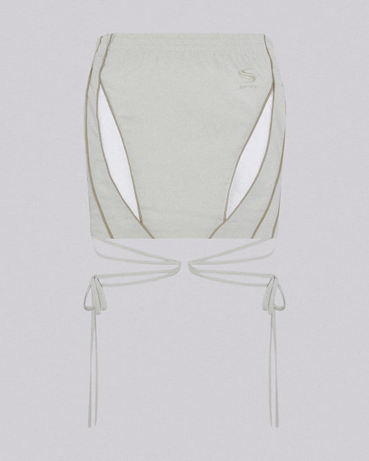 SLASH TRACK SKIRT STONE
