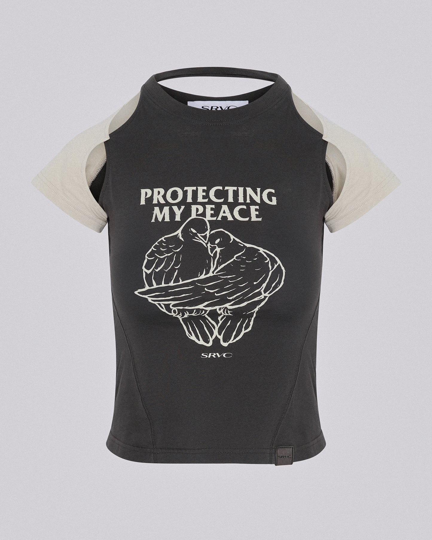 PROTECTING MY PEACE TEE GREY