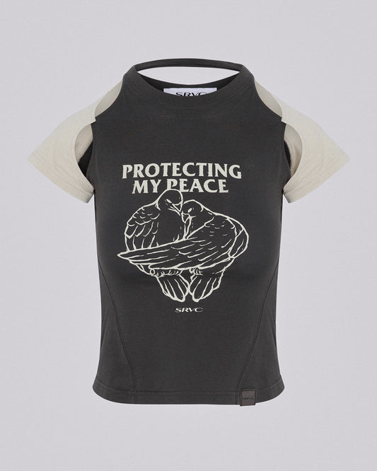 PROTECTING MY PEACE TEE GREY