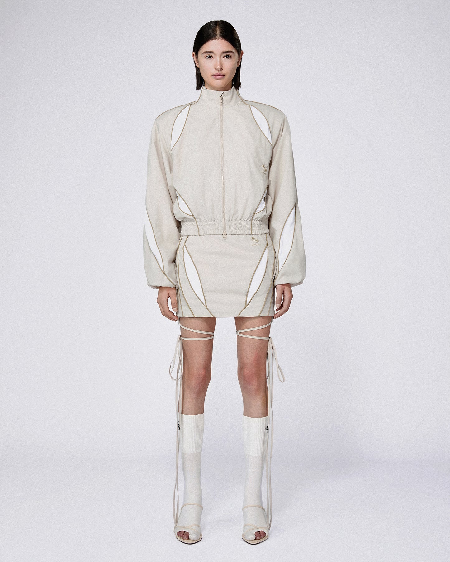 SLASH TRACK JACKET STONE