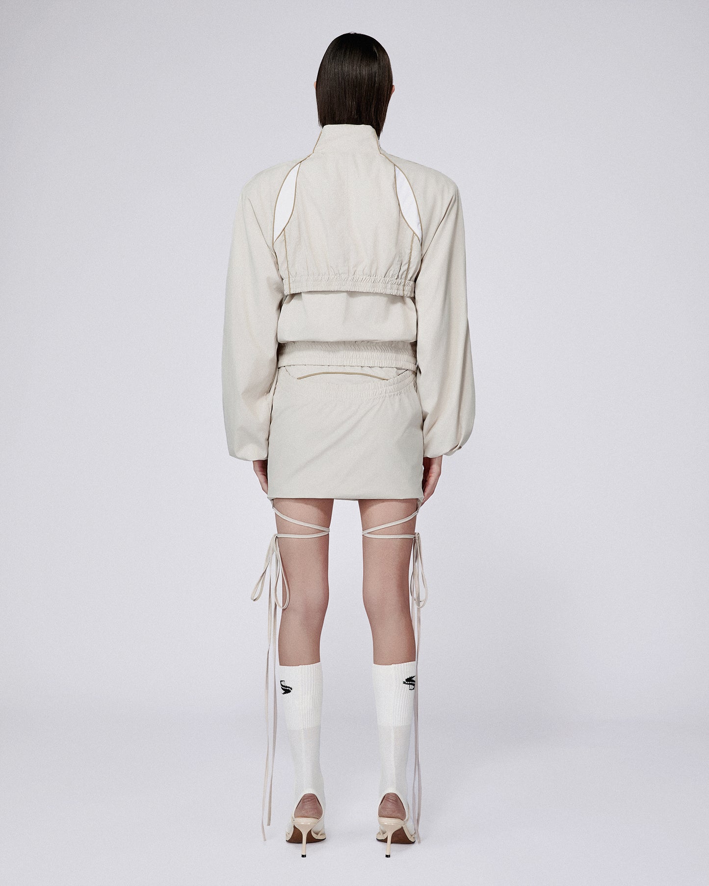 SLASH TRACK JACKET STONE