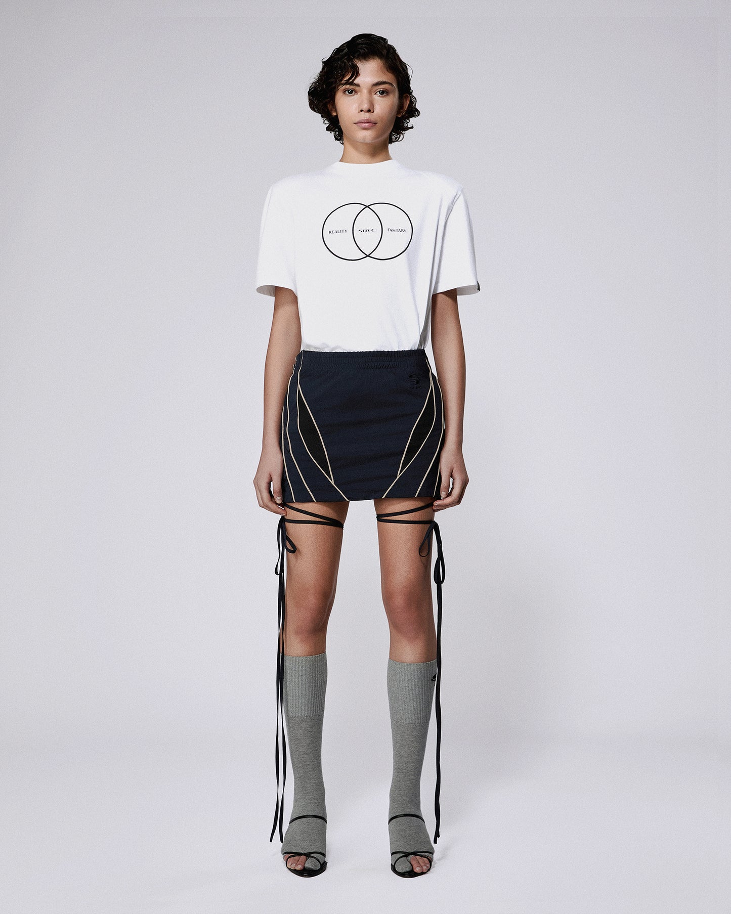 SLASH TRACK SKIRT DARK NAVY