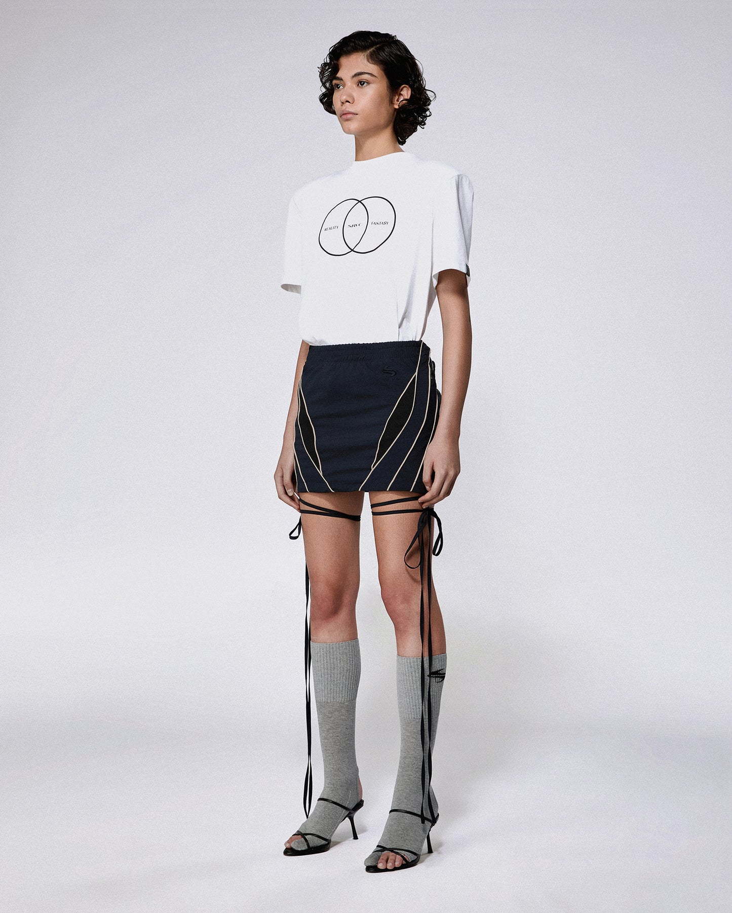 SLASH TRACK SKIRT DARK NAVY