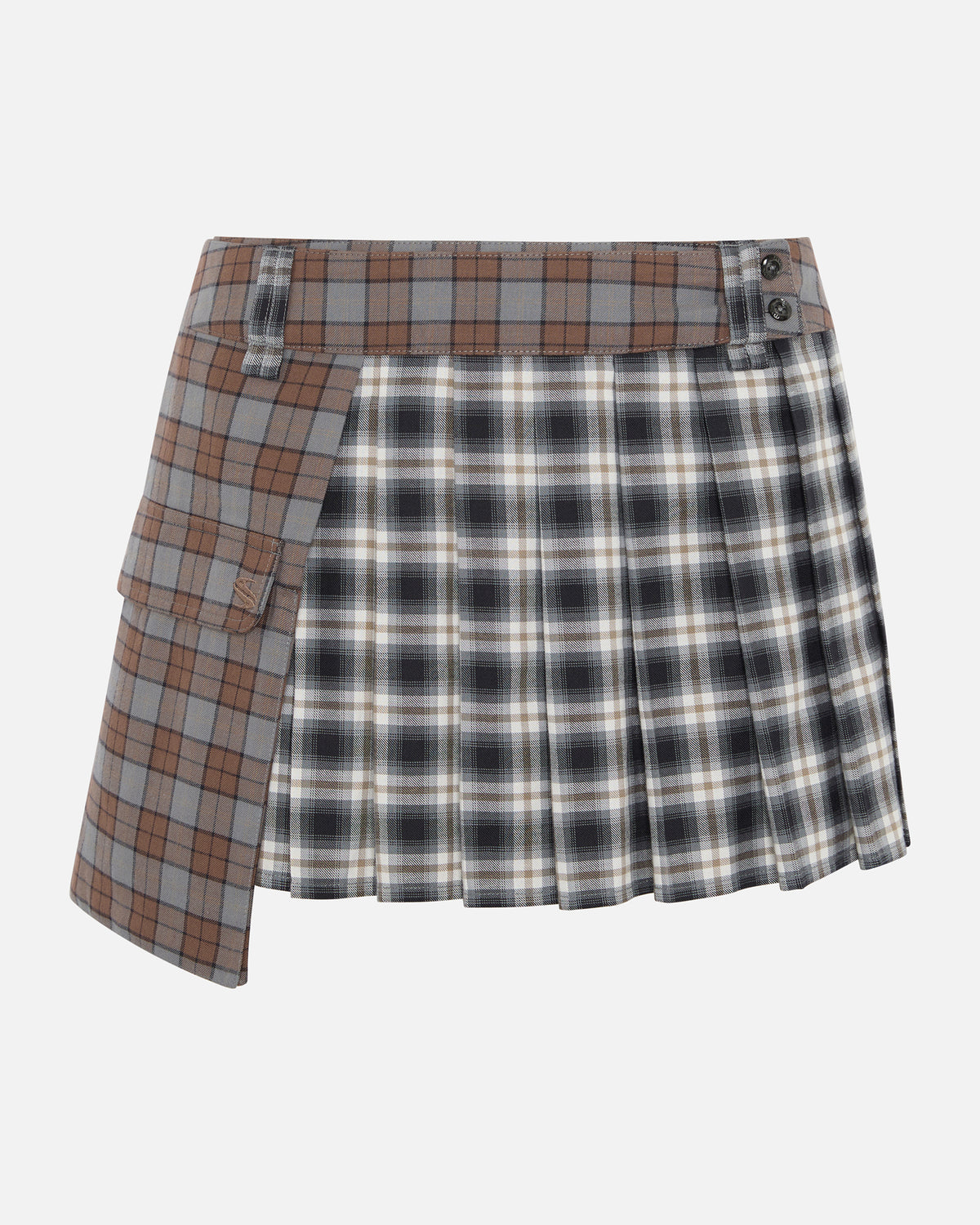 RHEA MINI KILT BLACK FLANEL CHECK