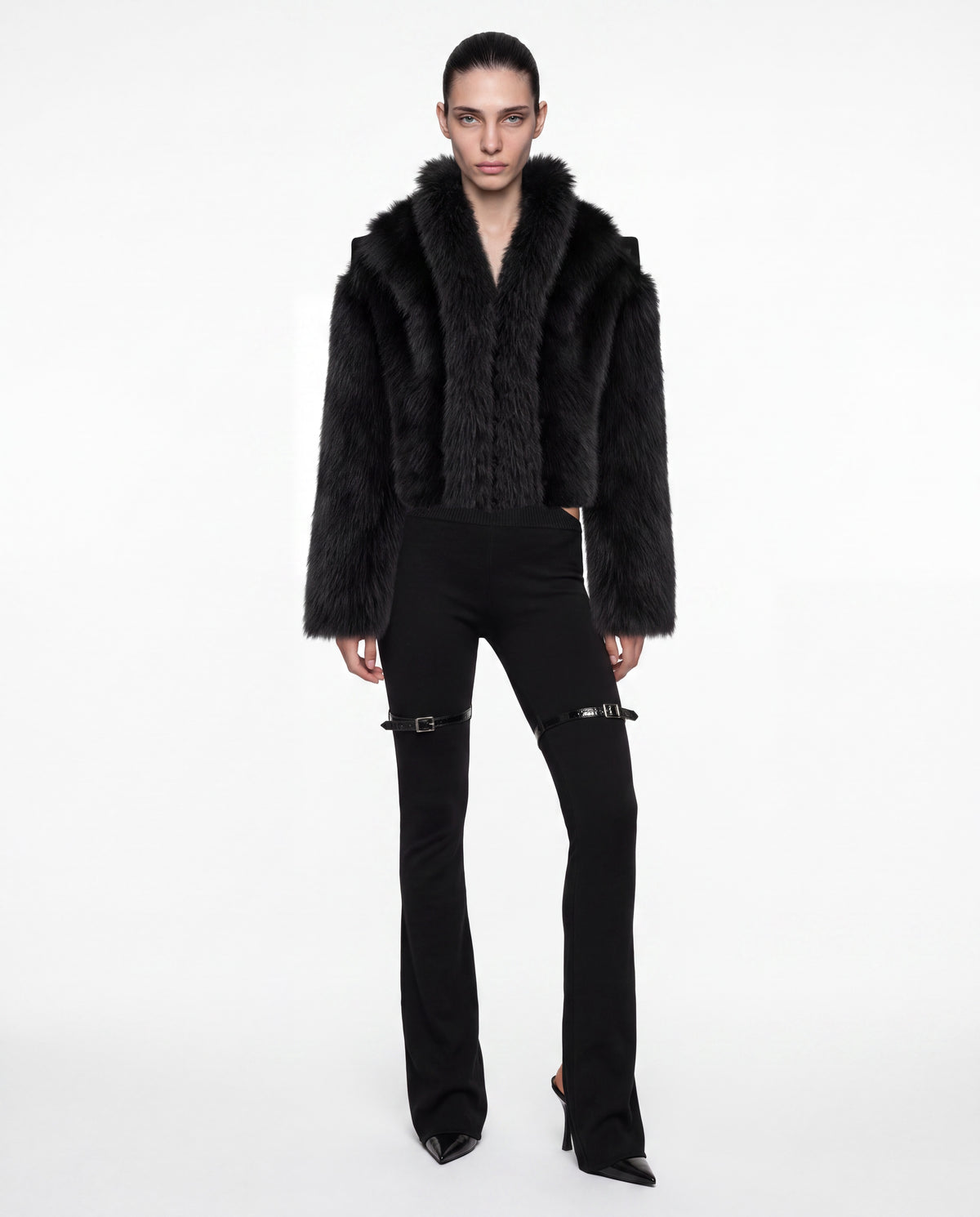 LYRA FAUX FUR JACKET BLACK