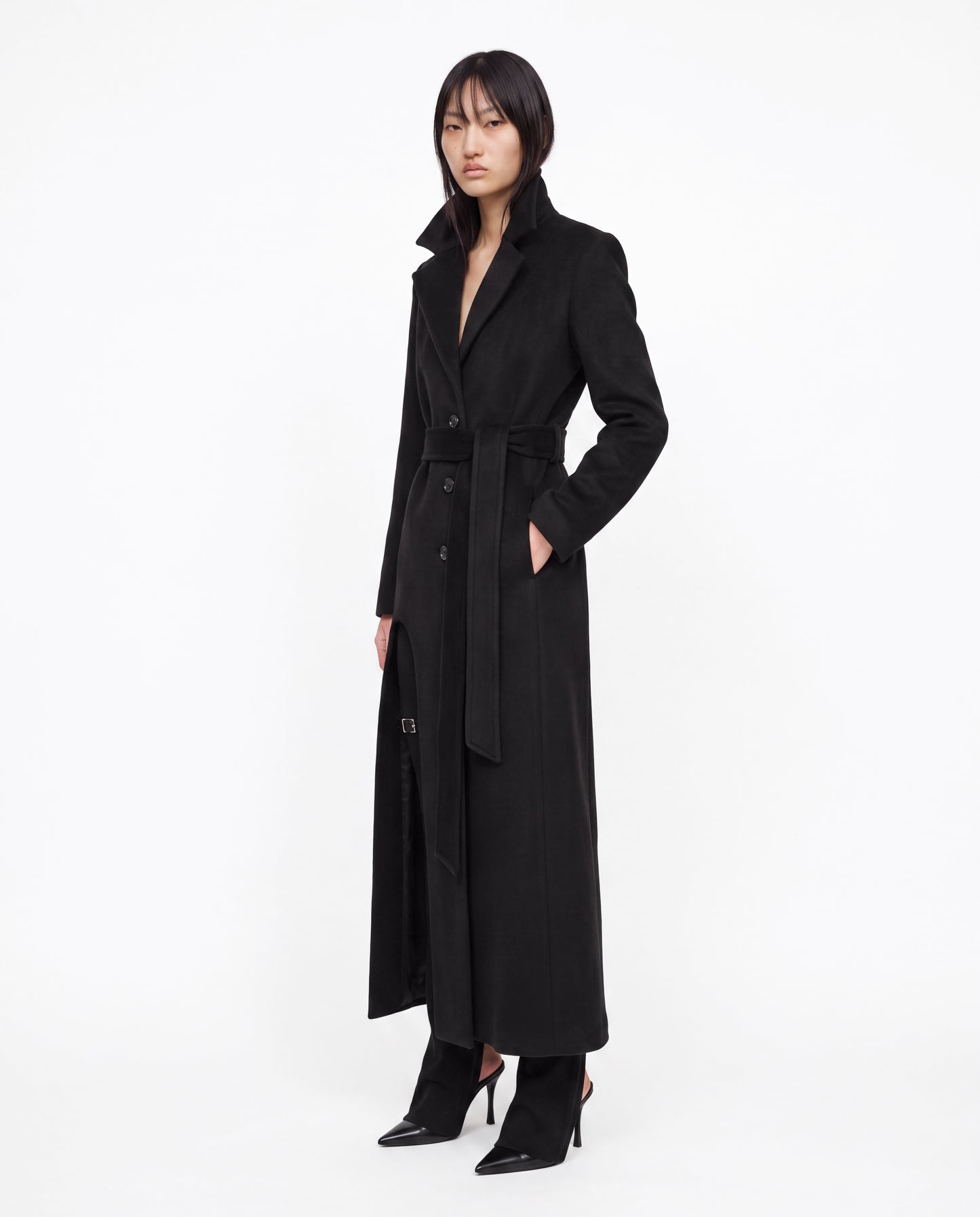 RAVEN COAT WITH DETACHABLE FAUX FUR GREY/BLACK