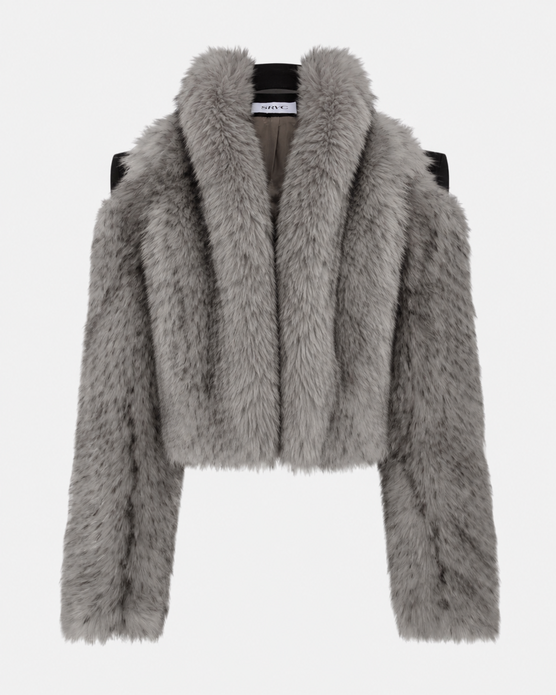 LYRA FAUX FUR JACKET GREY/BLACK