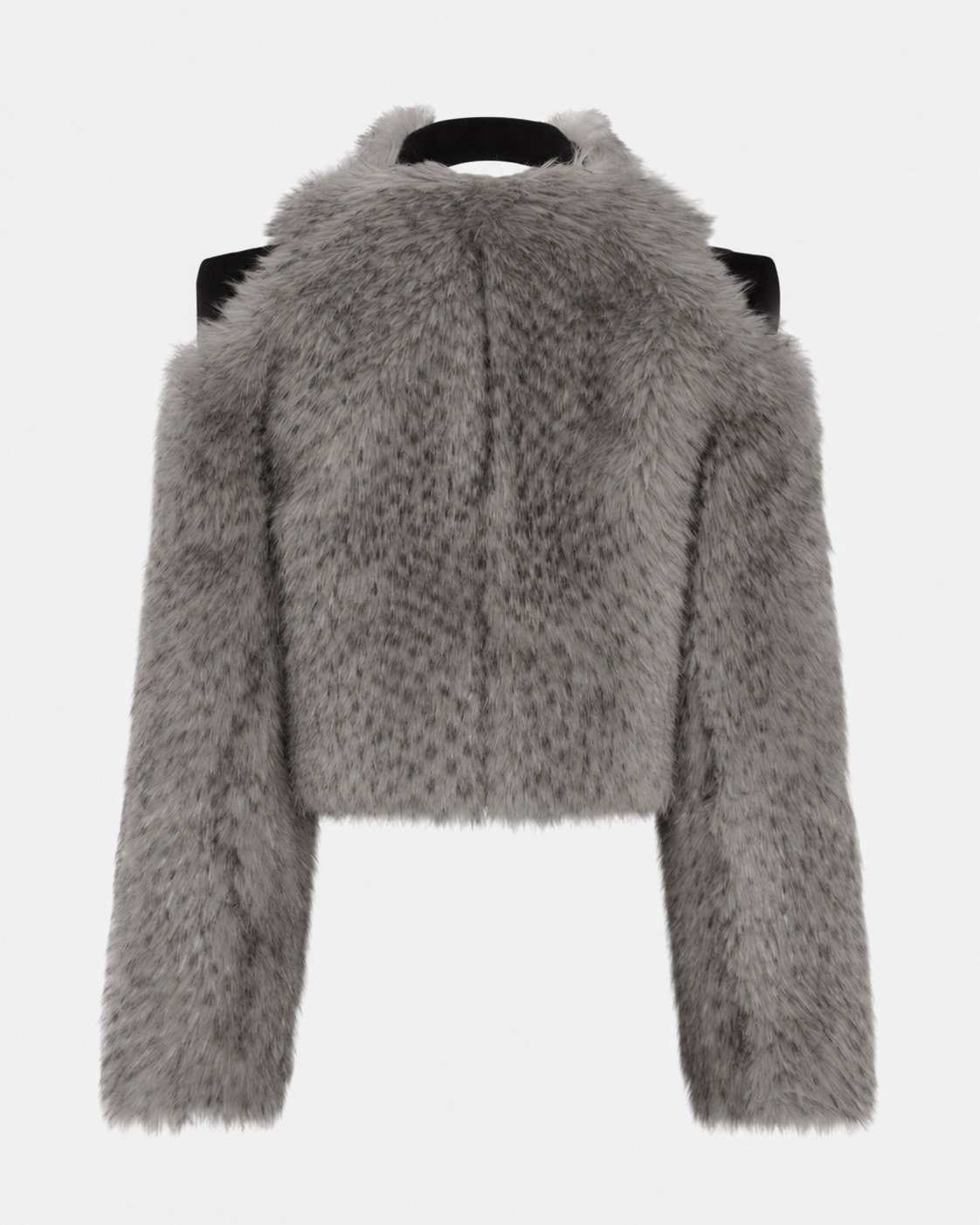 LYRA FAUX FUR JACKET GREY/BLACK