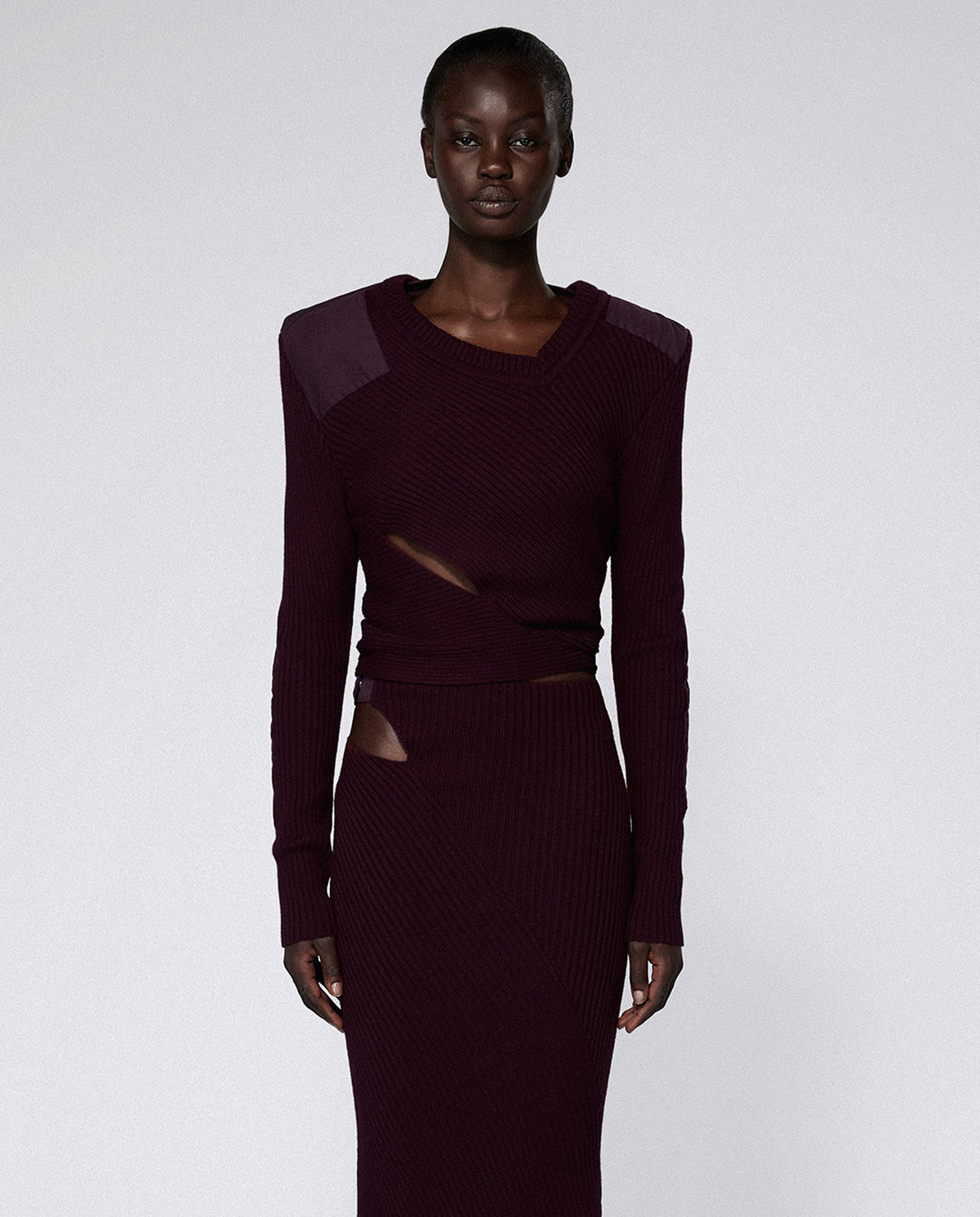 MARSHAL KNIT JUMPER BORDEAUX