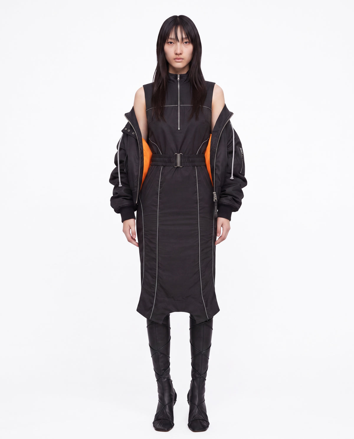 COSMO TRACK DRESS BLACK