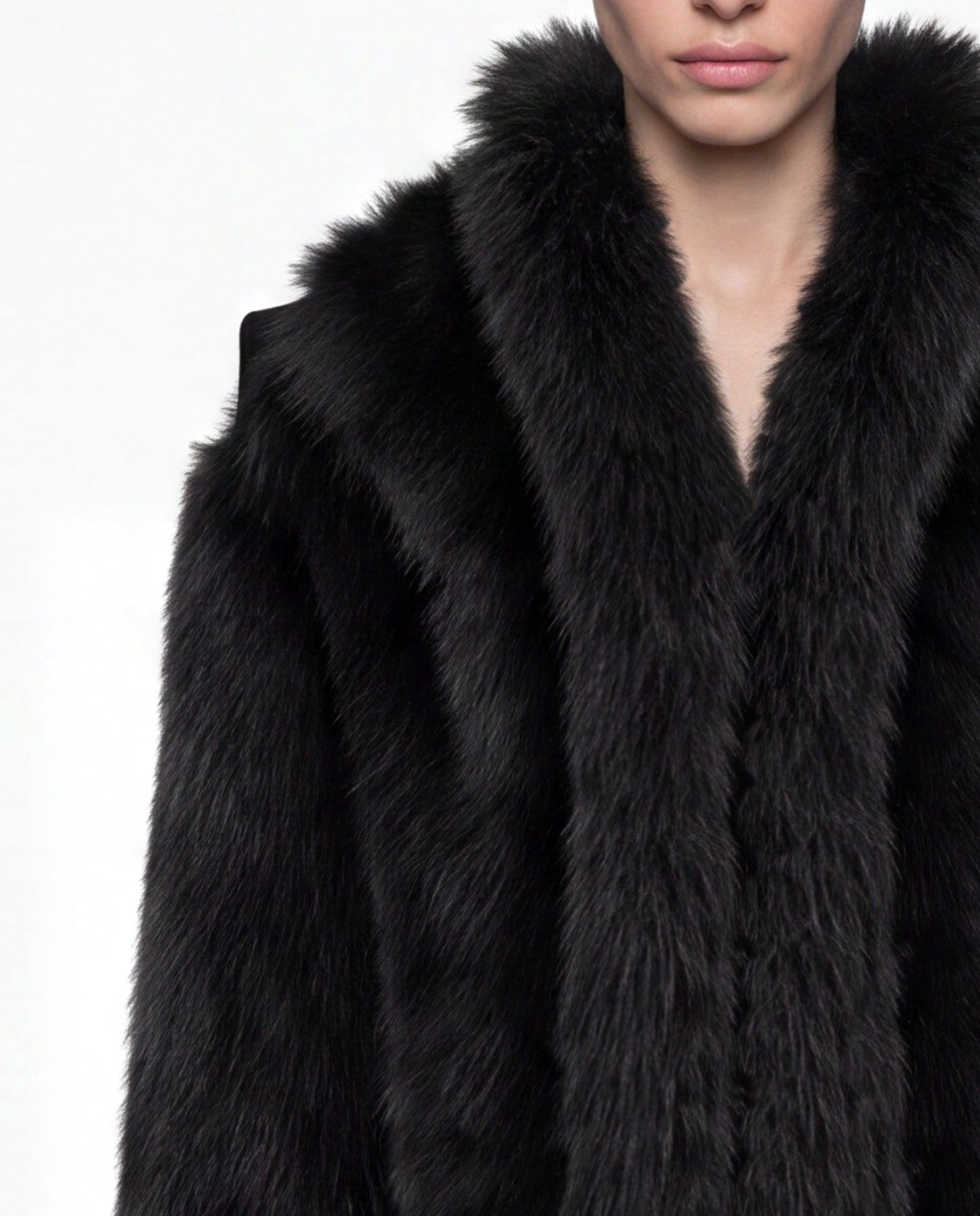 LYRA FAUX FUR JACKET BLACK