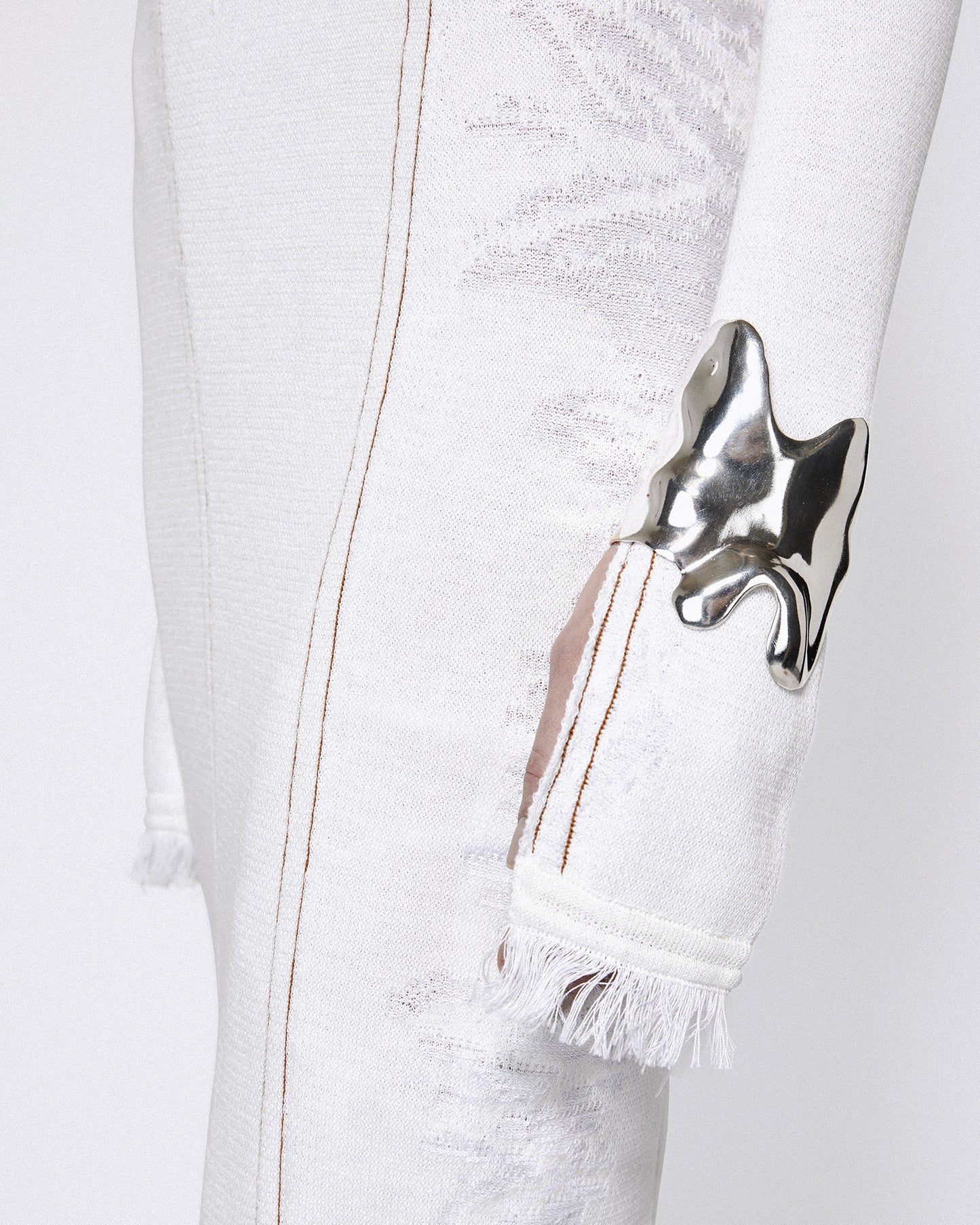 BIKINI KNIT DRESS WHITE DENIM