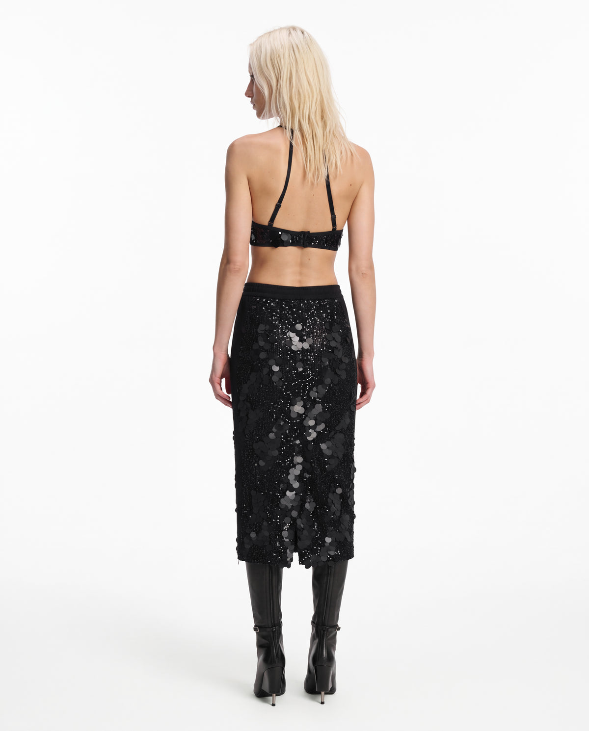SEQUIN BRALETTE BLACK