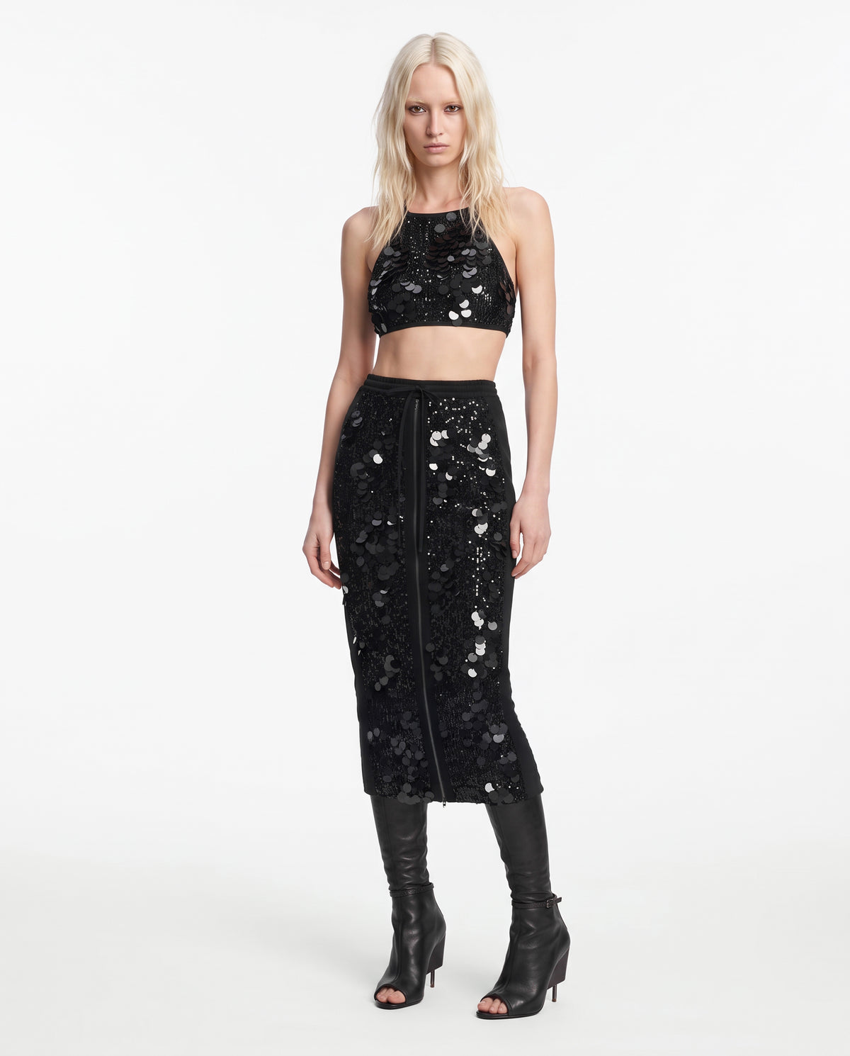 SEQUIN BRALETTE BLACK