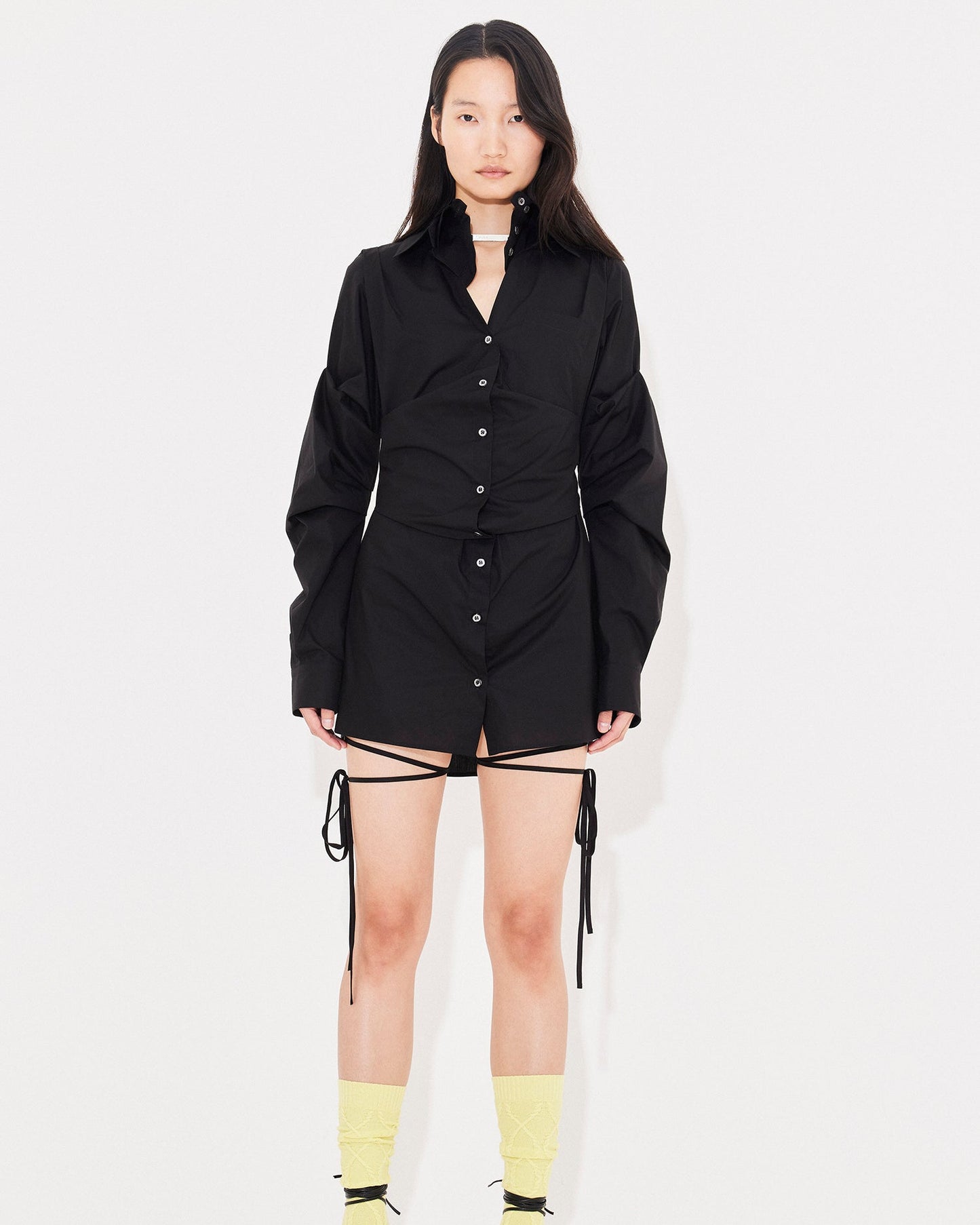 BREAKFAST SHIRT DRESS BLACK