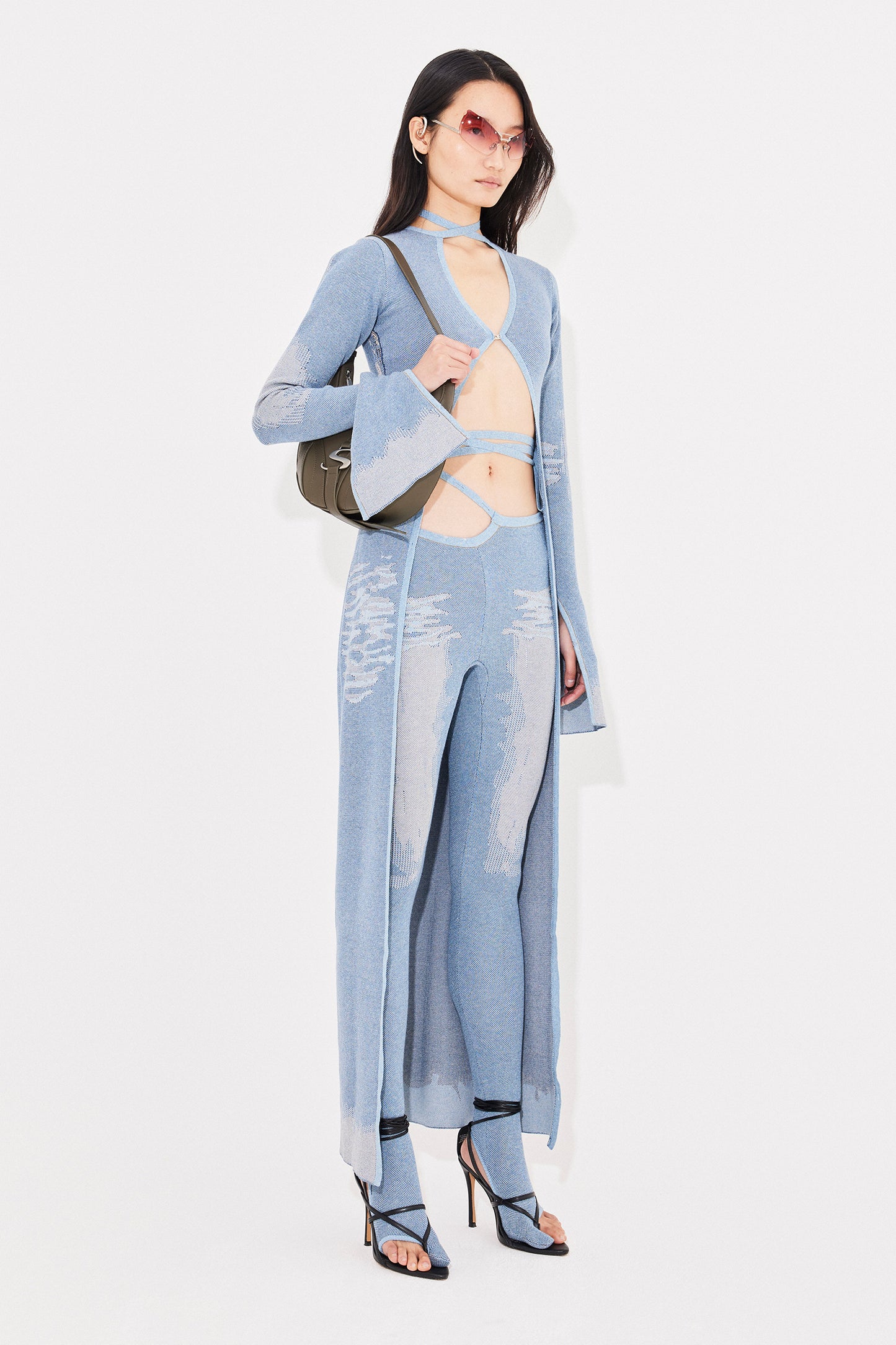 LONG DENIM SALEM CARDIGAN DENIM BLUES